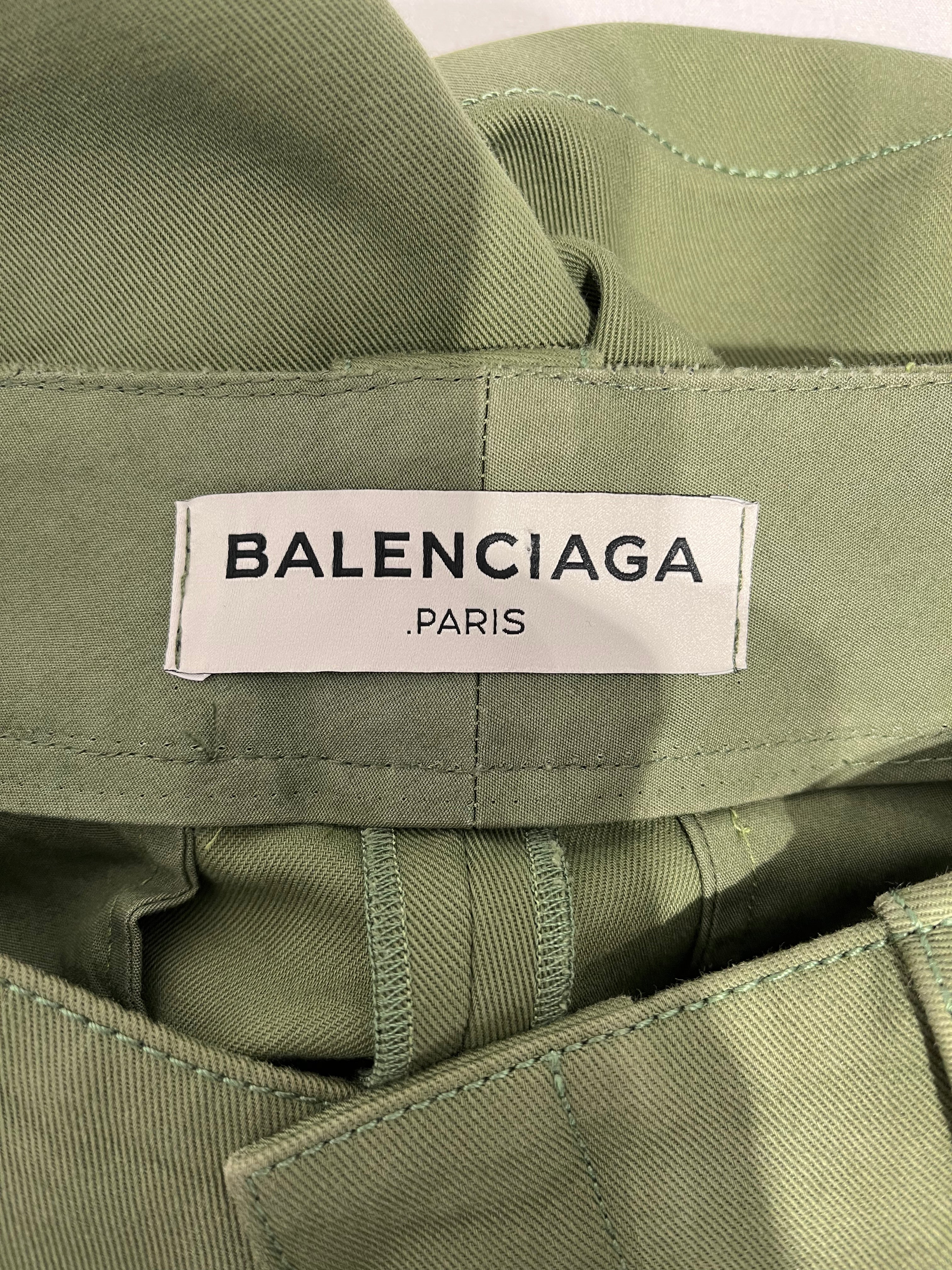 BALENCIAGA/Shorts/36/Cotton/GRN/GREEN SHORTS PLAIN/BALENCI P view 3