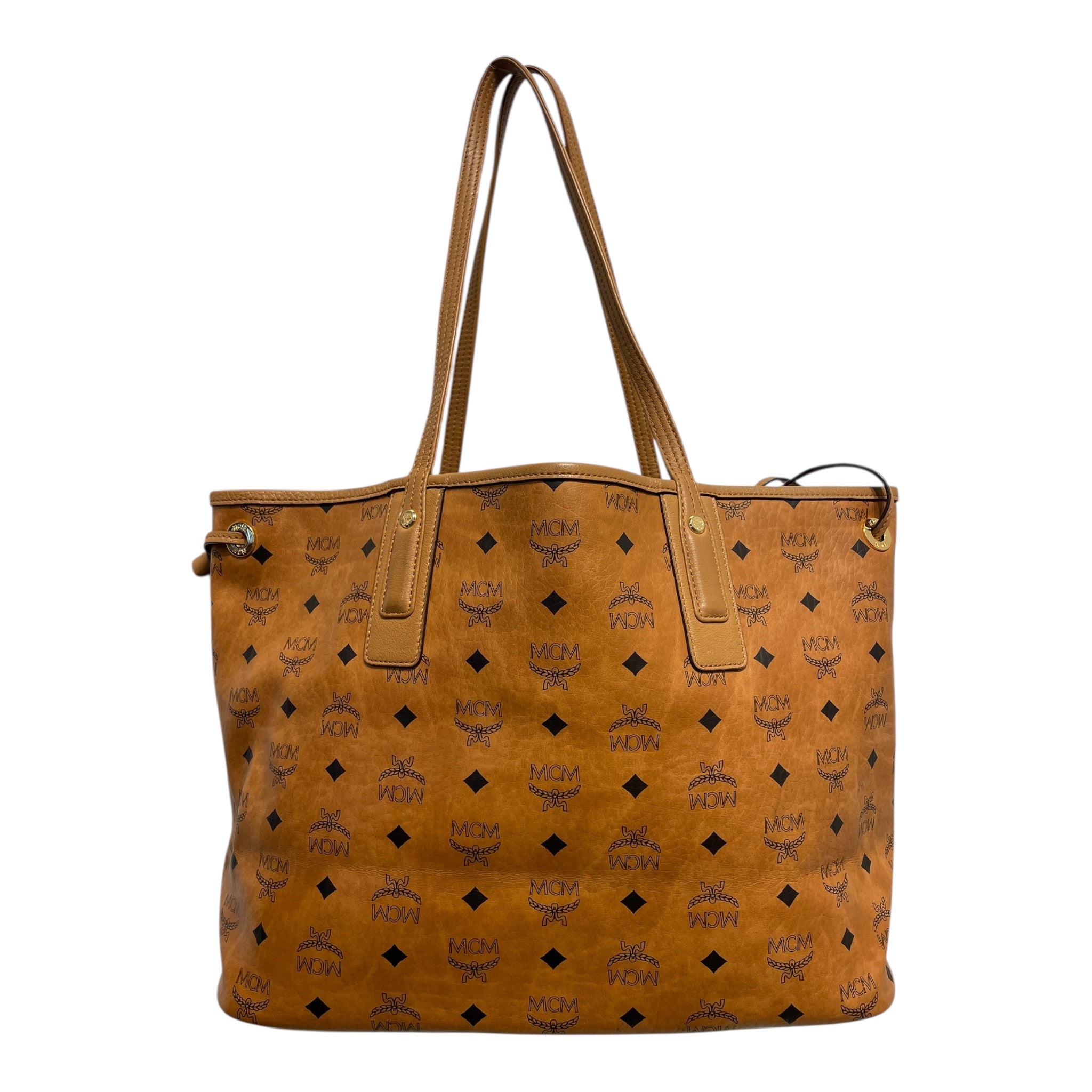 MCM/Hand Bag/Monogram/Leather/CML/MCM blue font view 2
