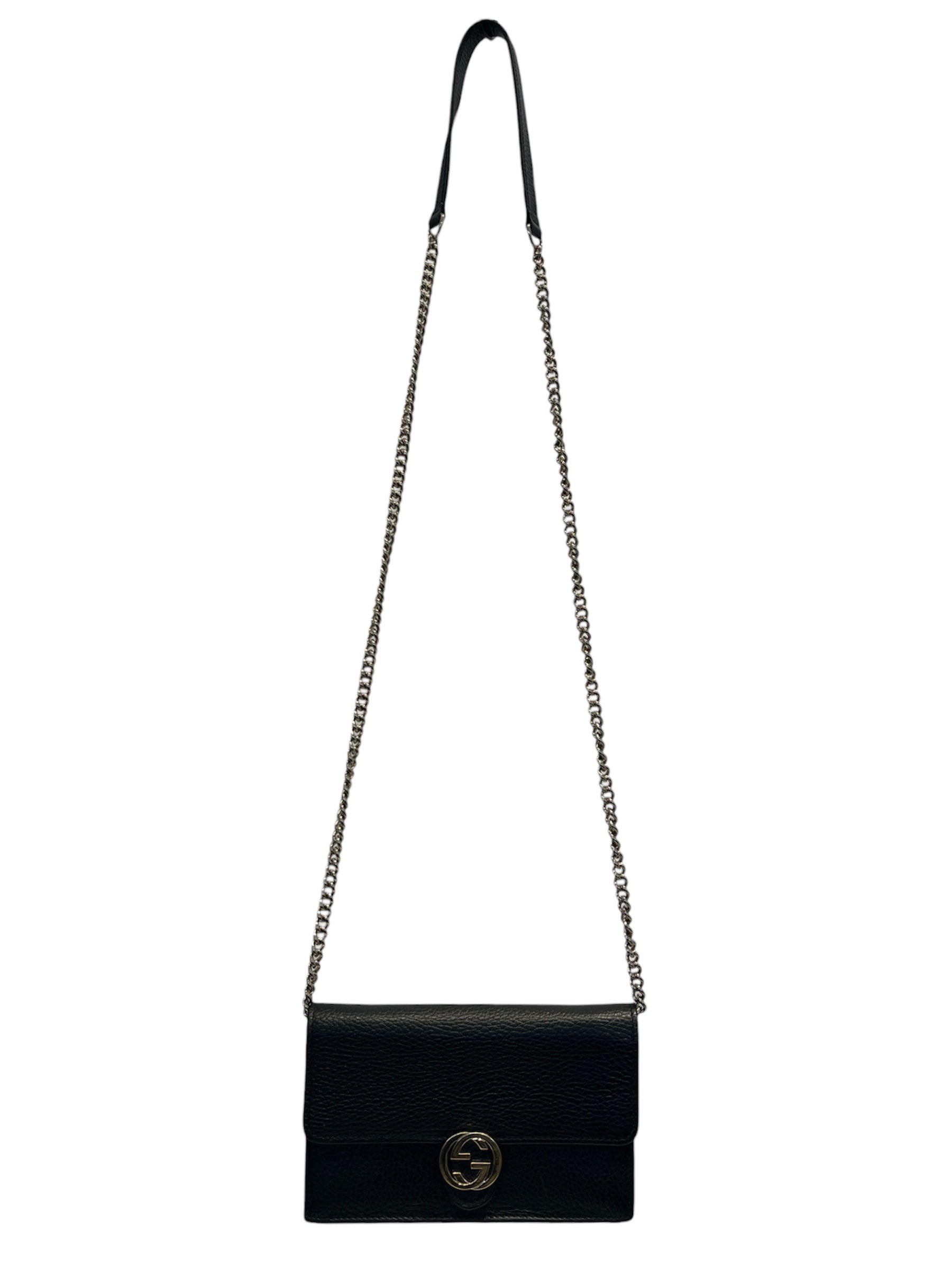 GUCCI/Cross Body Bag/Leather/BLK/615523 view 1