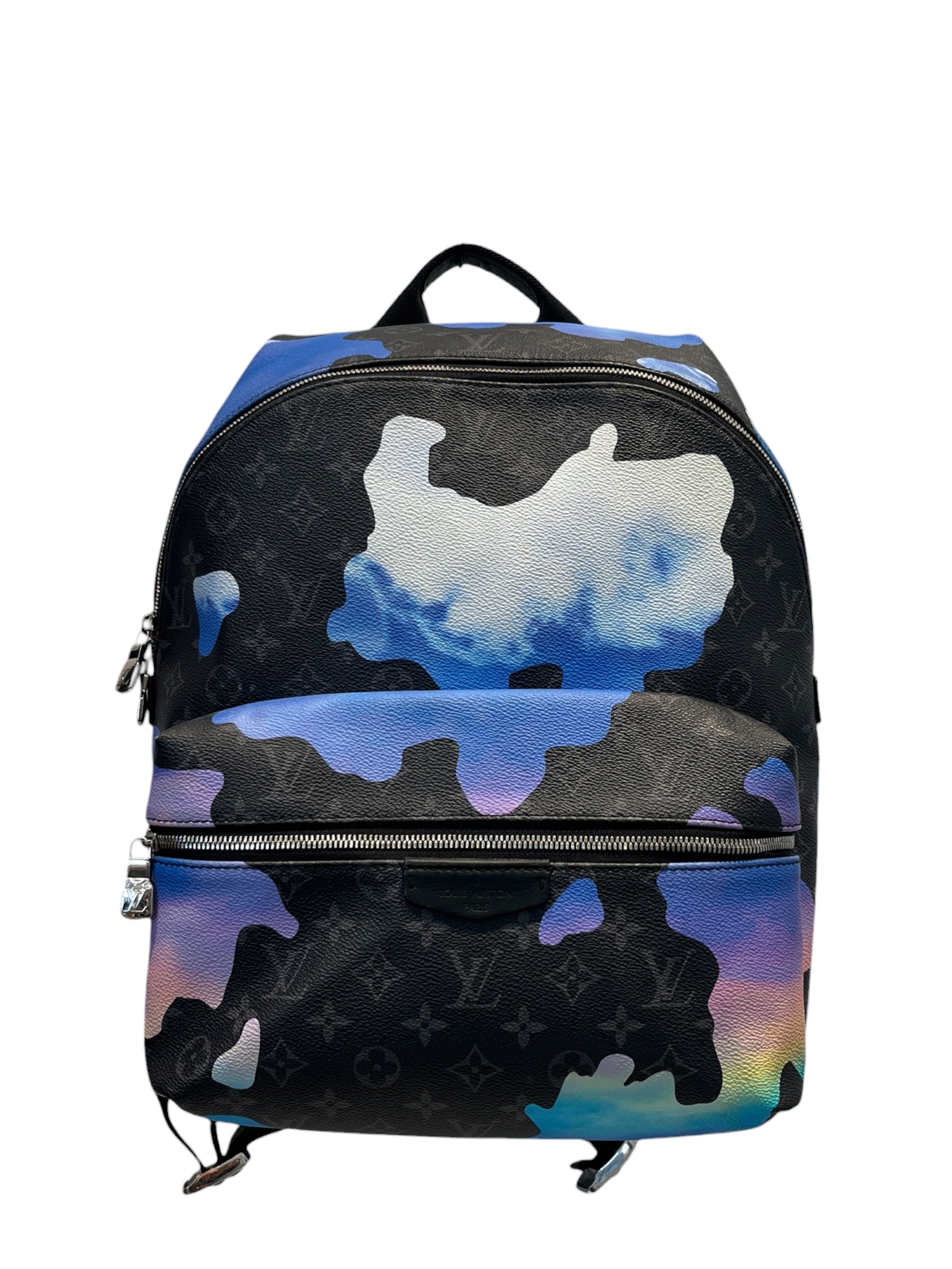 LOUIS VUITTON/Backpack/All Over Print/Leather/BLK/Eclipse Sunrise view 1
