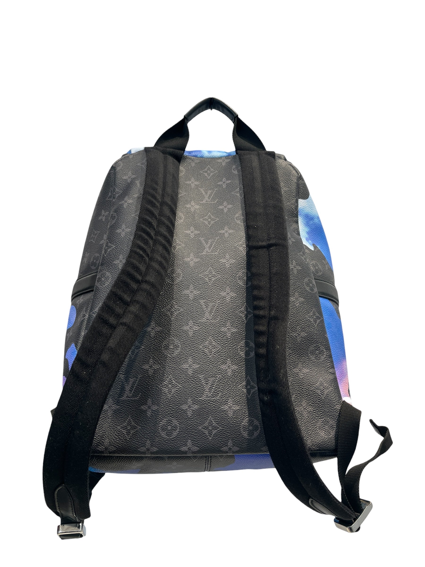 LOUIS VUITTON/Backpack/All Over Print/Leather/BLK/Eclipse Sunrise view 2