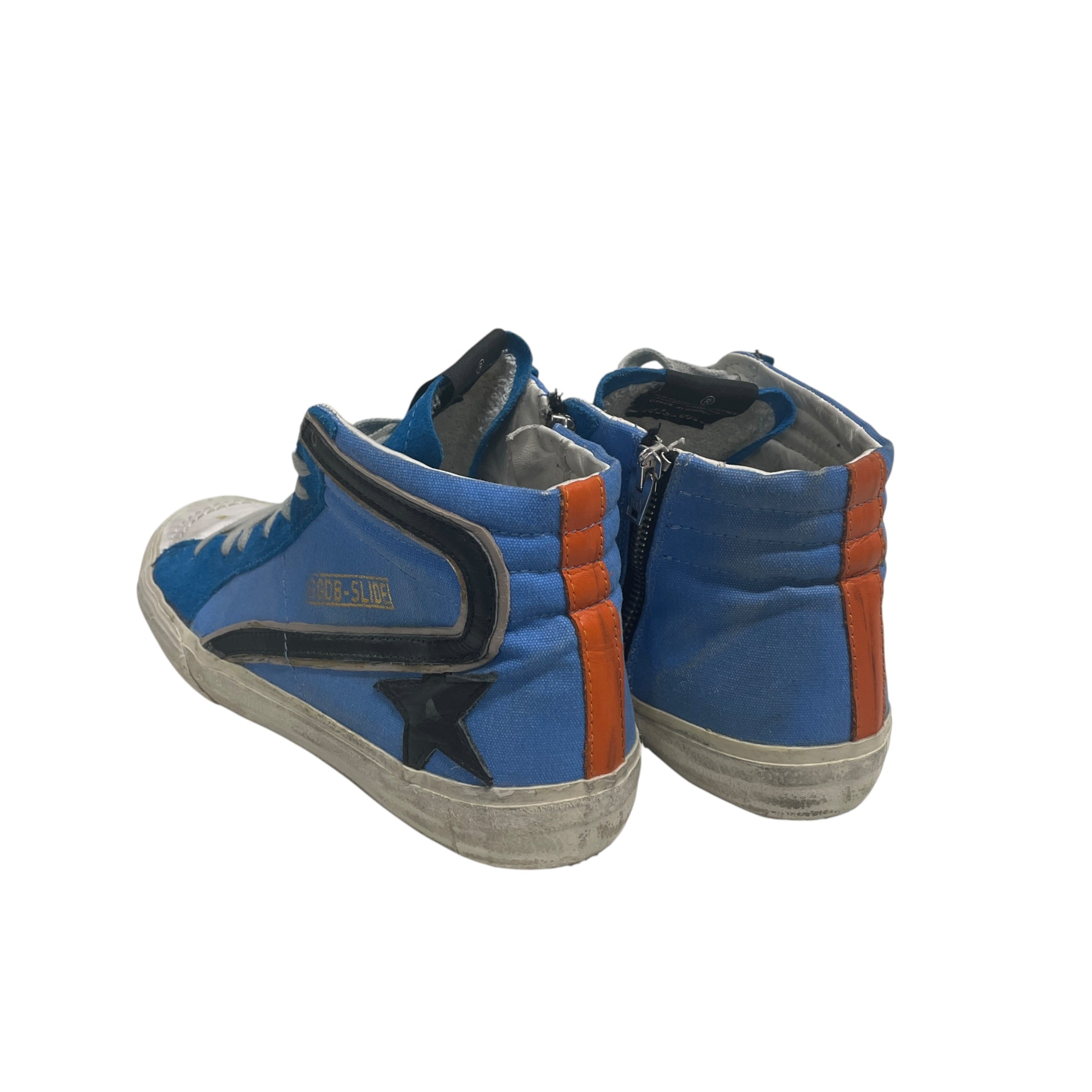 GOLDEN GOOSE/Hi-Sneakers/EU 40/Leather/BLU/WHT TOEBOX/BLK STAR/BLU UPPER view 2
