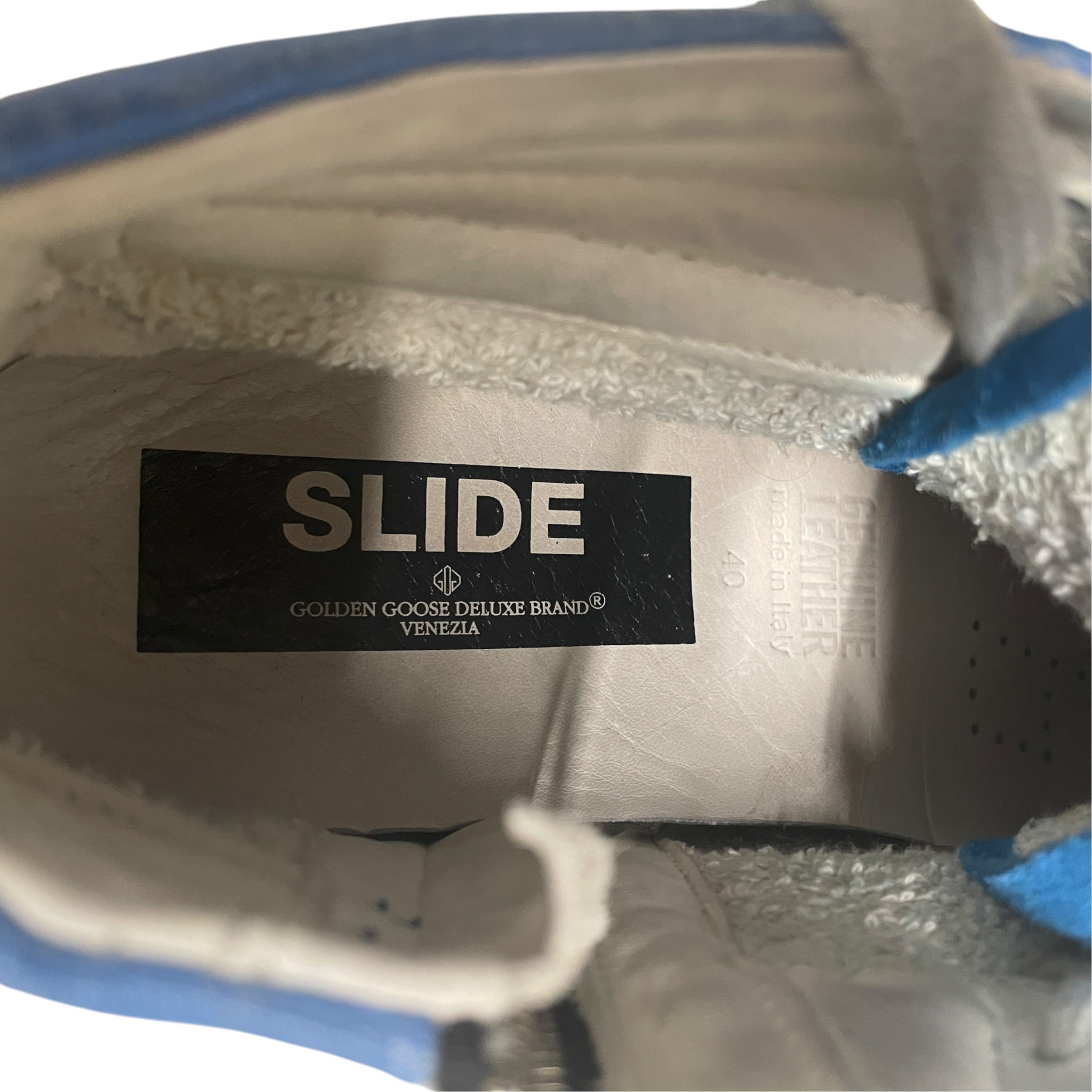 GOLDEN GOOSE/Hi-Sneakers/EU 40/Leather/BLU/WHT TOEBOX/BLK STAR/BLU UPPER view 3