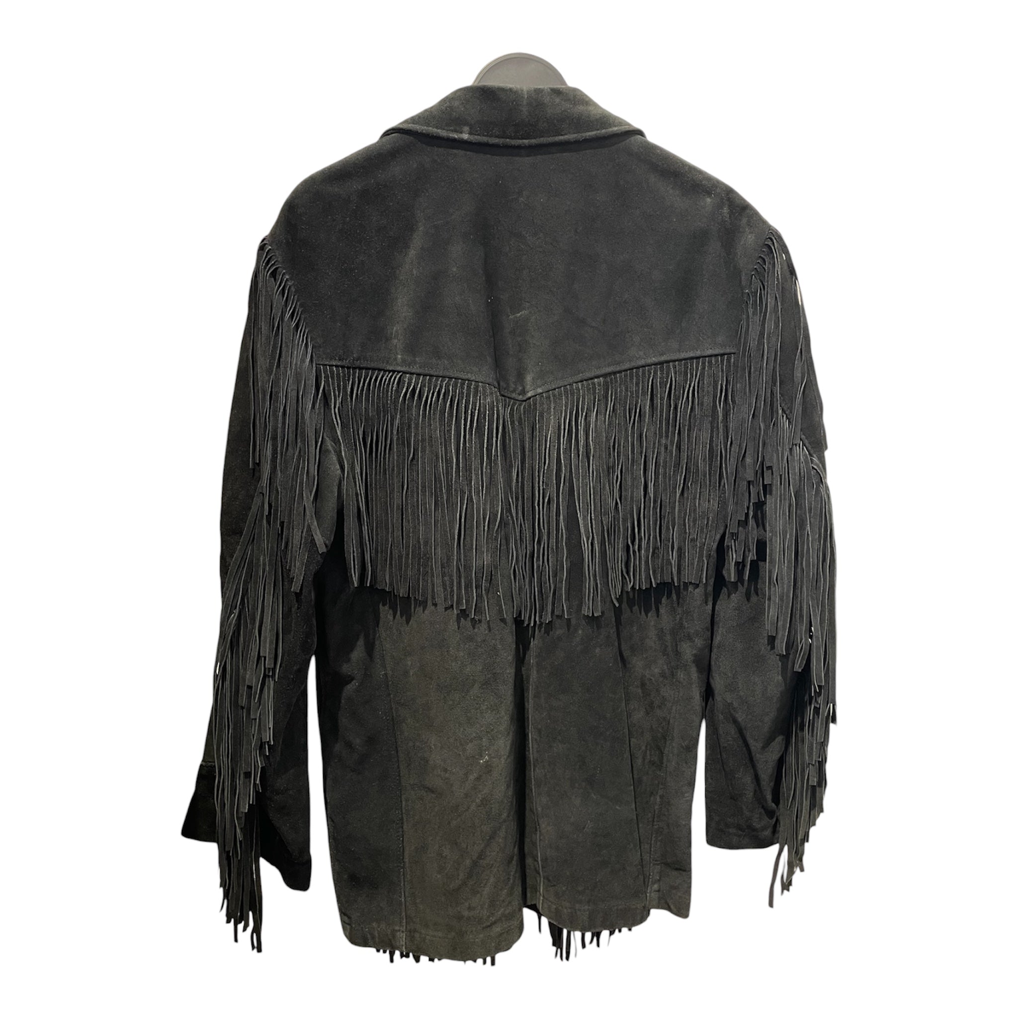 DKNY(DONNA KARAN NEW YORK)/Leather Jkt/M/Leather/BLK/FRINGE COAT view 2