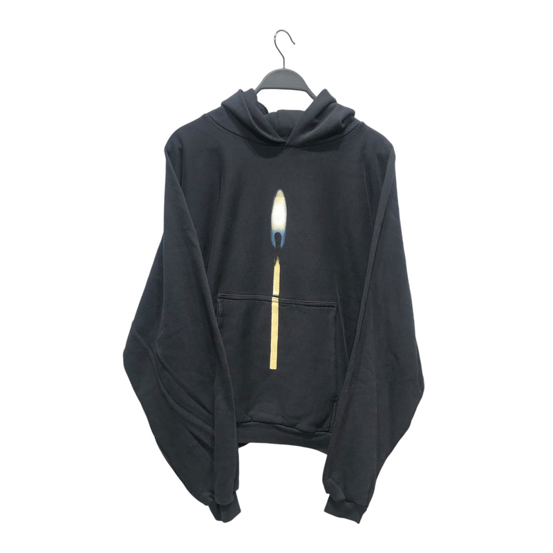 YEEZY/Hoodie/L/Cotton/BLK/DONDA CANDLE HOODIE