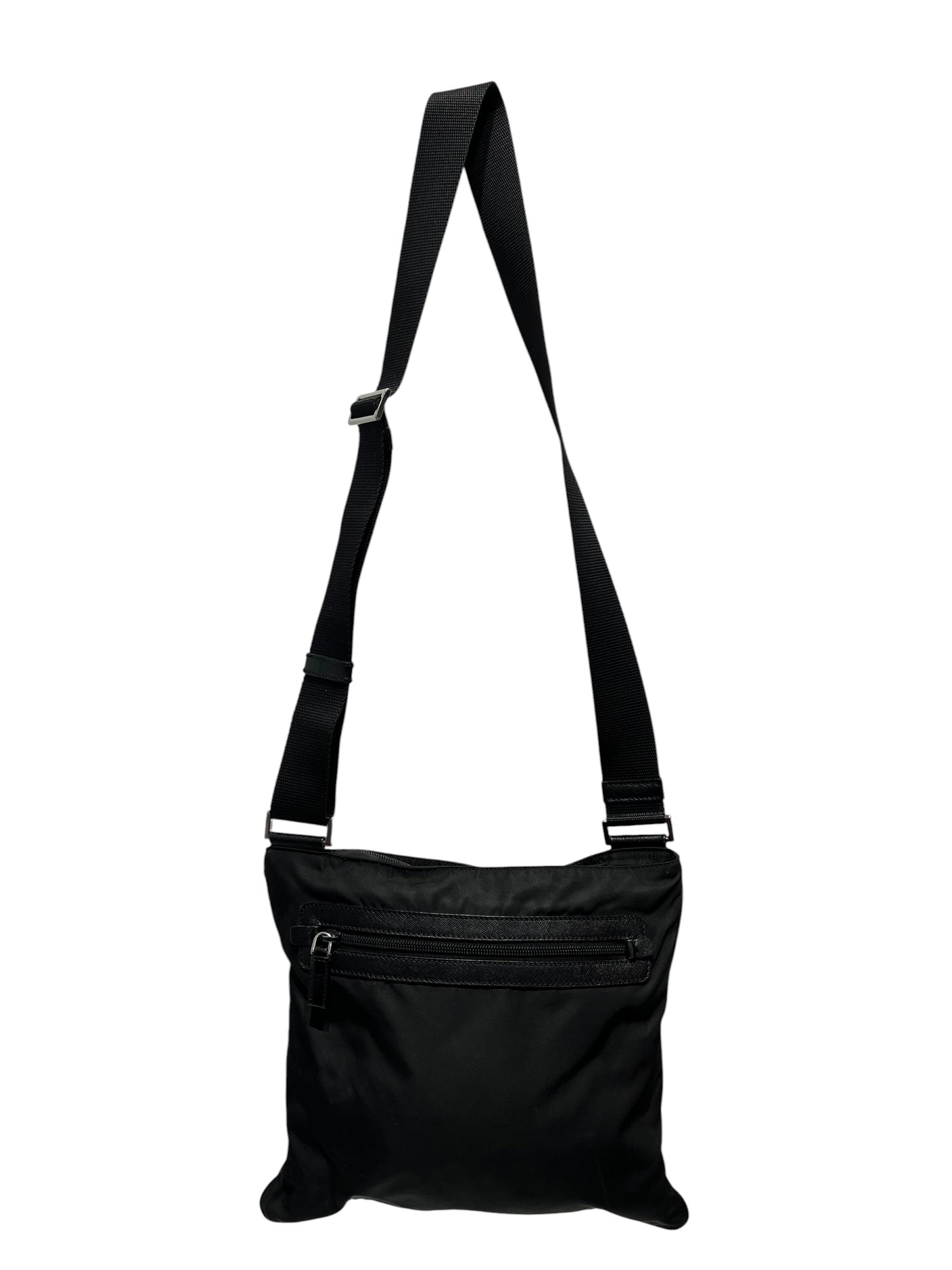 PRADA/Cross Body Bag/BLK/thick strap view 2