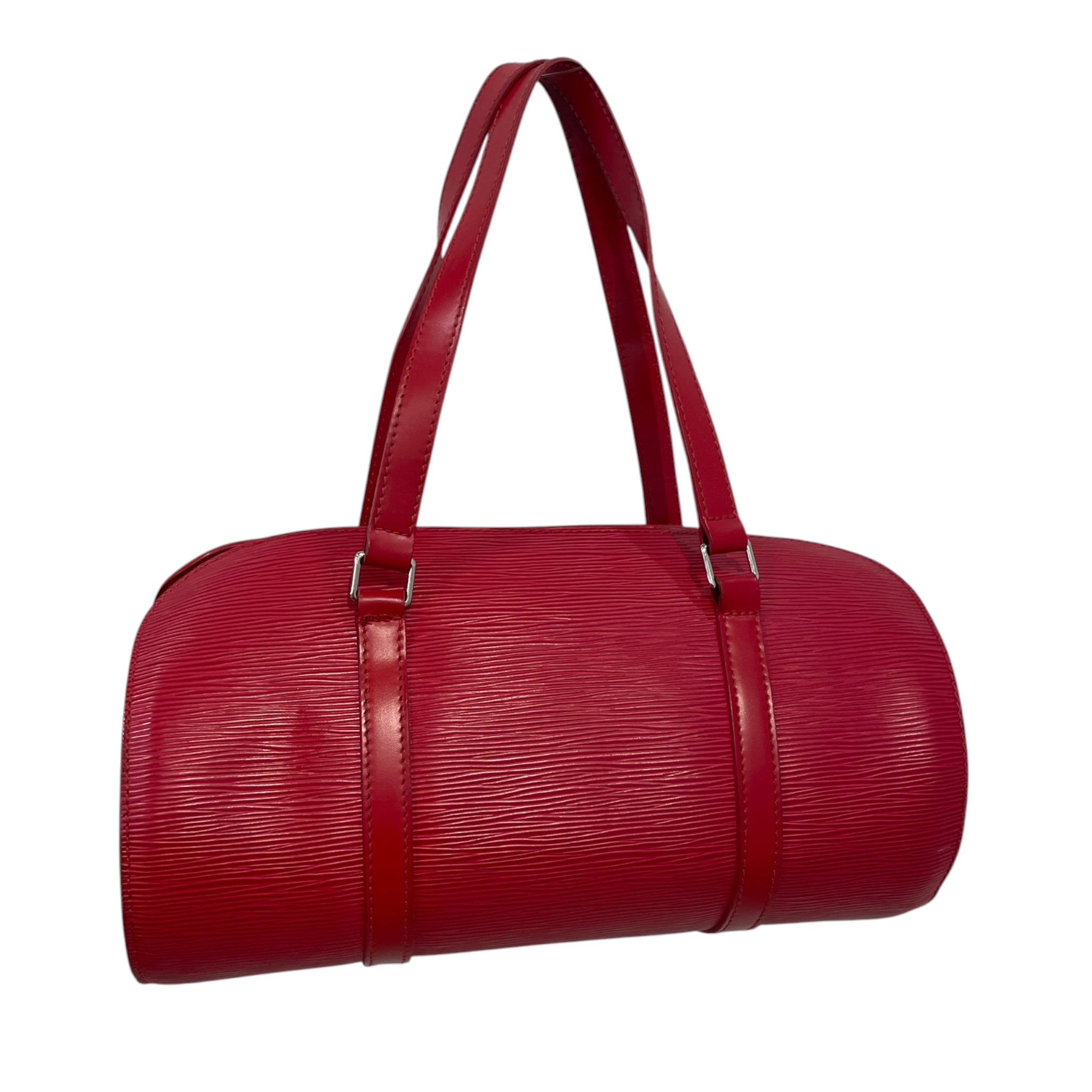 LOUIS VUITTON/Hand Bag/Leather/RED/Epi Leather Soufflot view 1