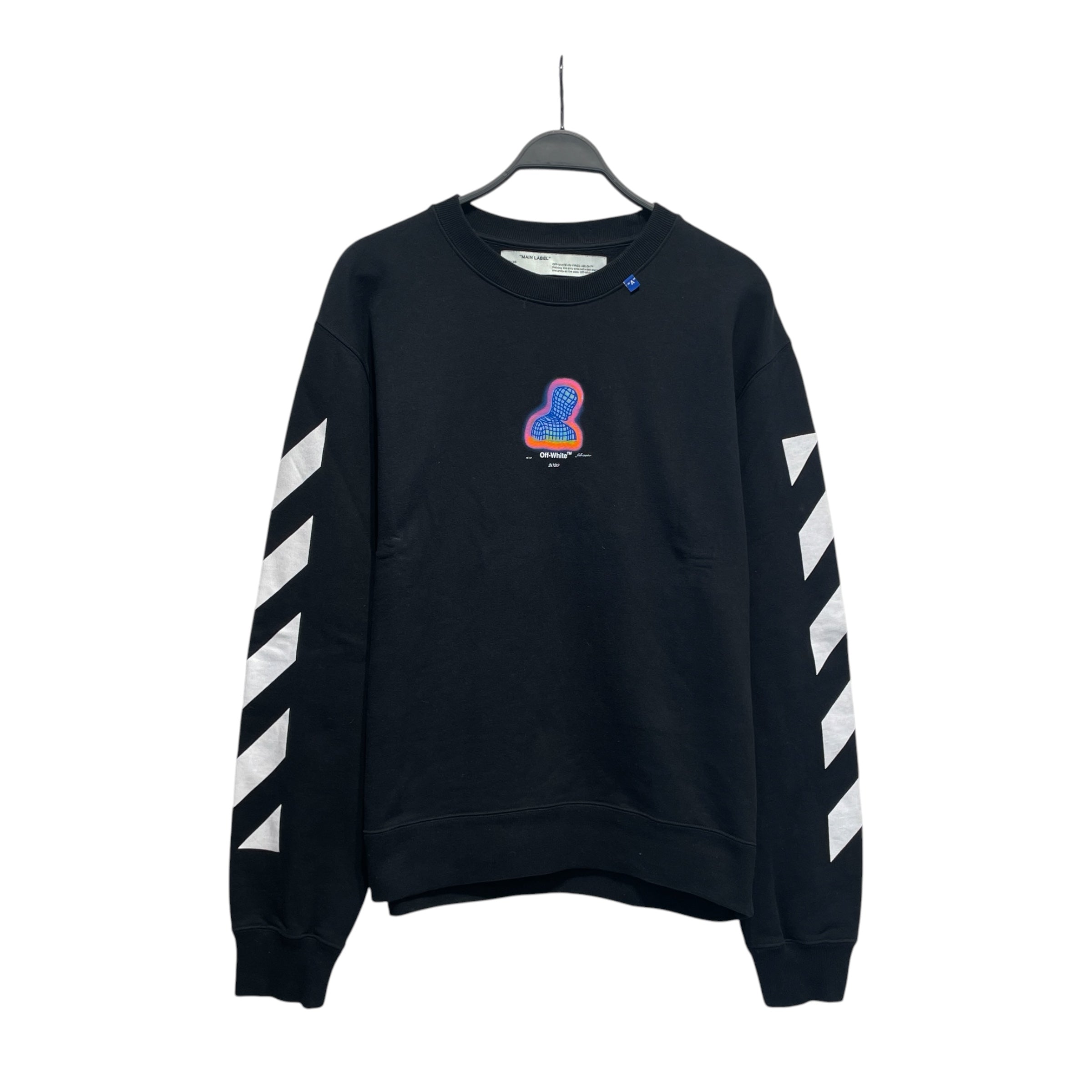 OFF-WHITE/Sweatshirt/L/Cotton/BLK/FALL-WINTER2020/GUY WITH AURA view 1
