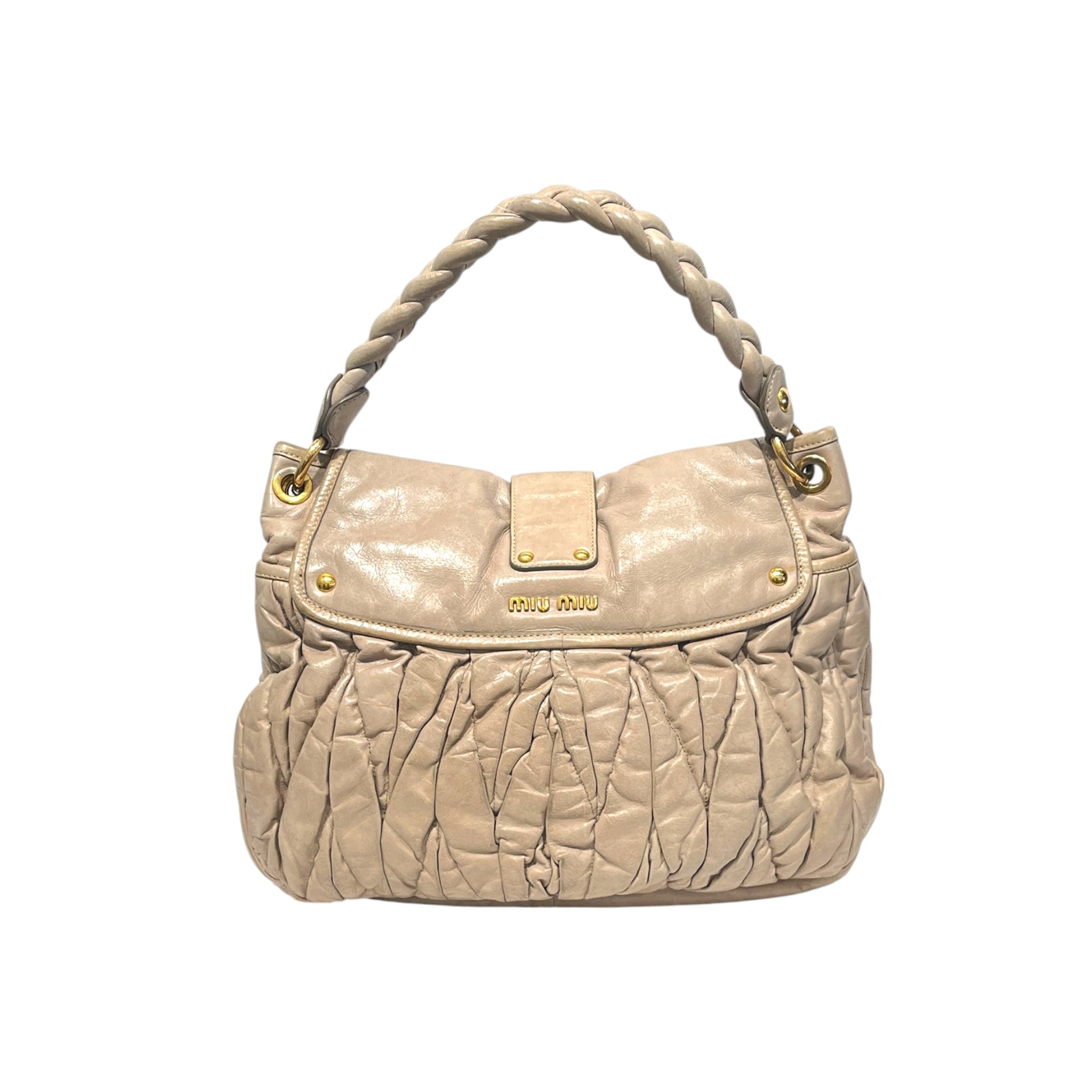 MIU MIU/Hand Bag/Leather/BEG/194 view 2