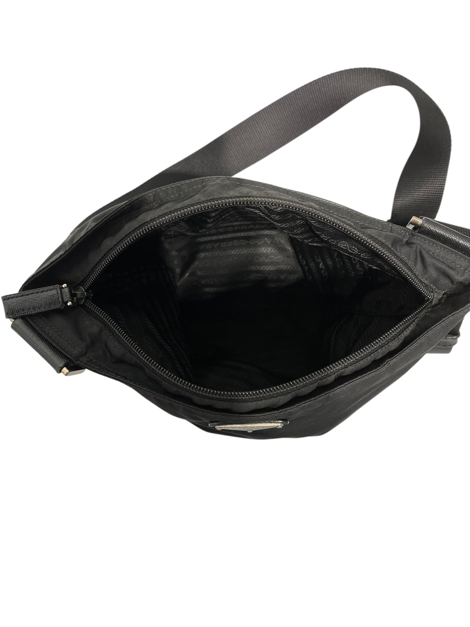 PRADA/Cross Body Bag/BLK/thick strap view 4