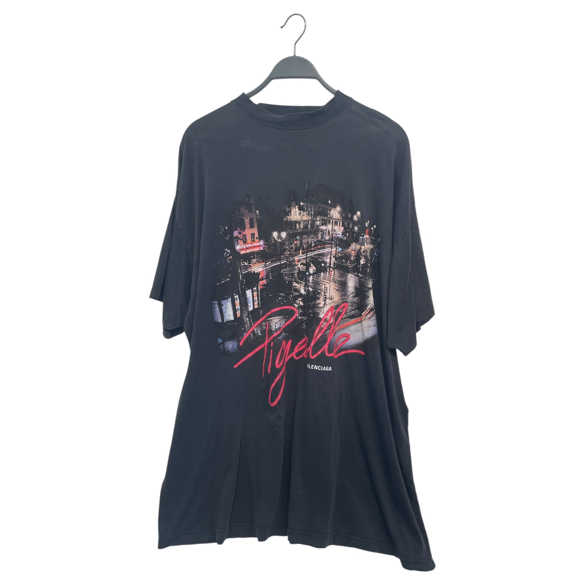 BALENCIAGA/T-Shirt/3/Cotton/GRY/pigalle oversized tshirt view 1