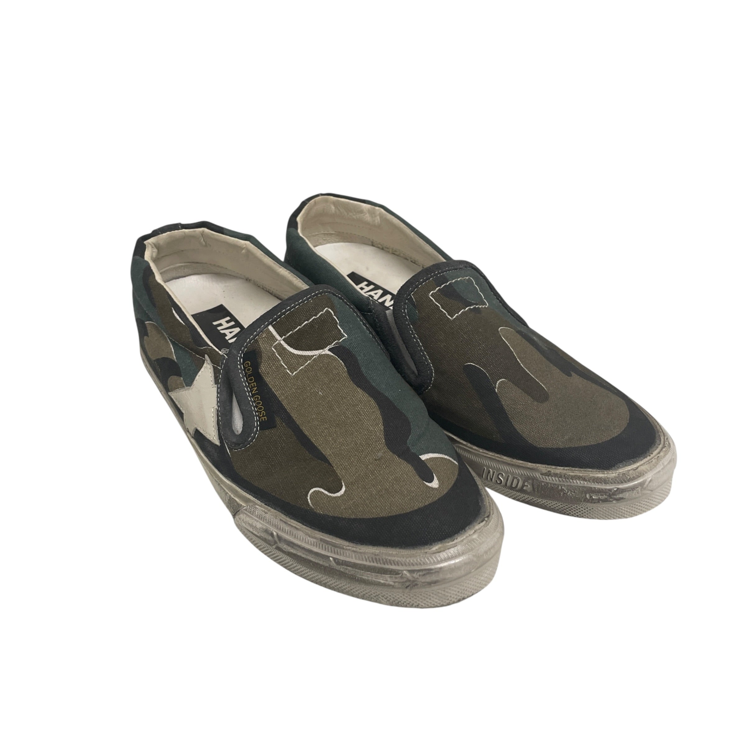 GOLDEN GOOSE/Low-Sneakers/EU 37/Camouflage/Cotton/GRN/HANAMI/LOW SLIP ON/ CAMO view 1