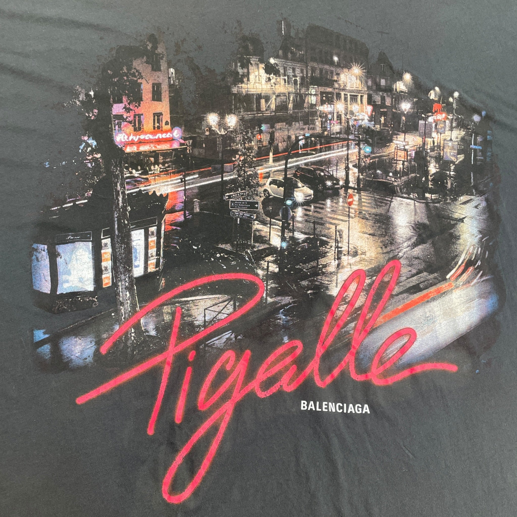 BALENCIAGA/T-Shirt/3/Cotton/GRY/pigalle oversized tshirt view 3