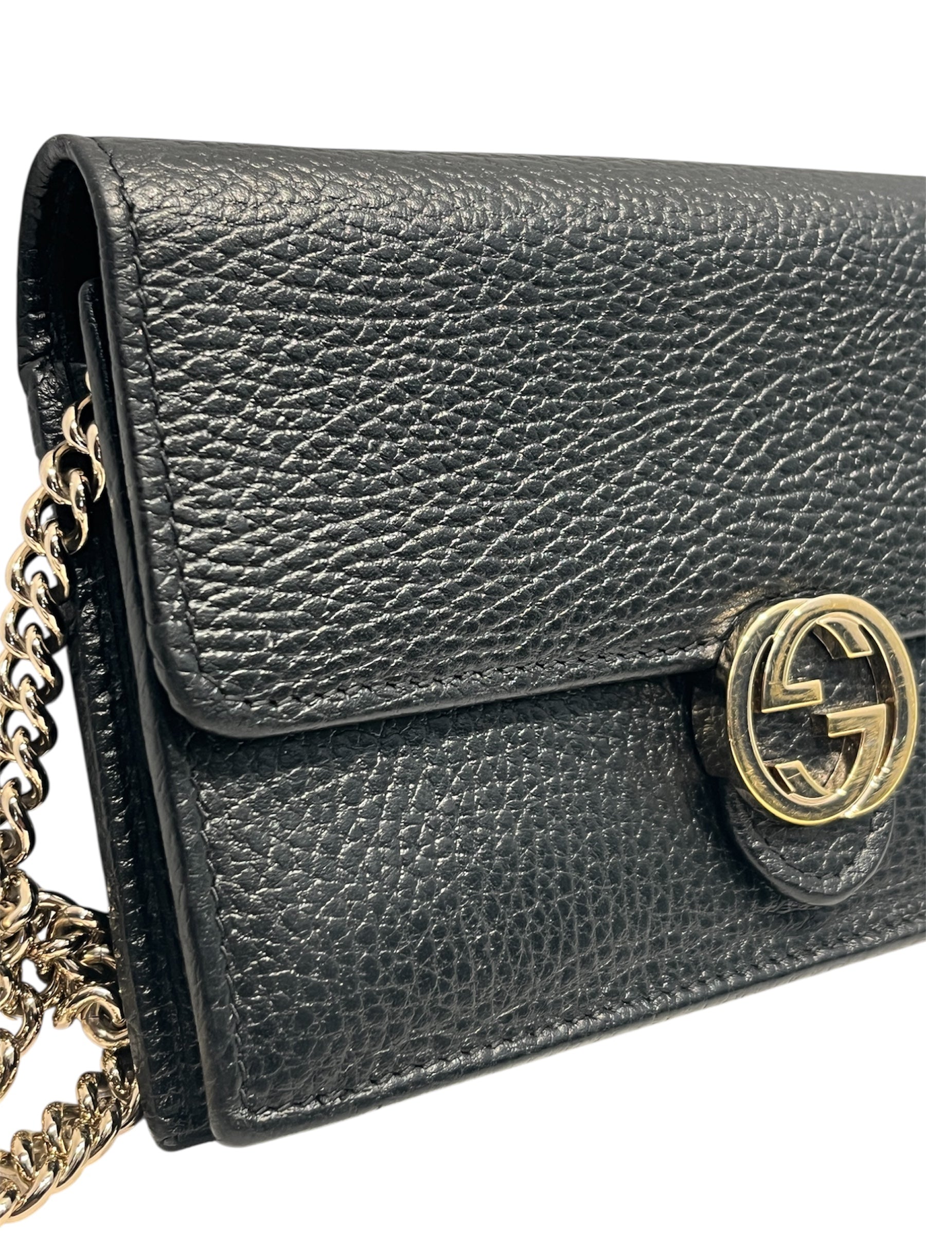 GUCCI/Cross Body Bag/Leather/BLK/615523 view 5