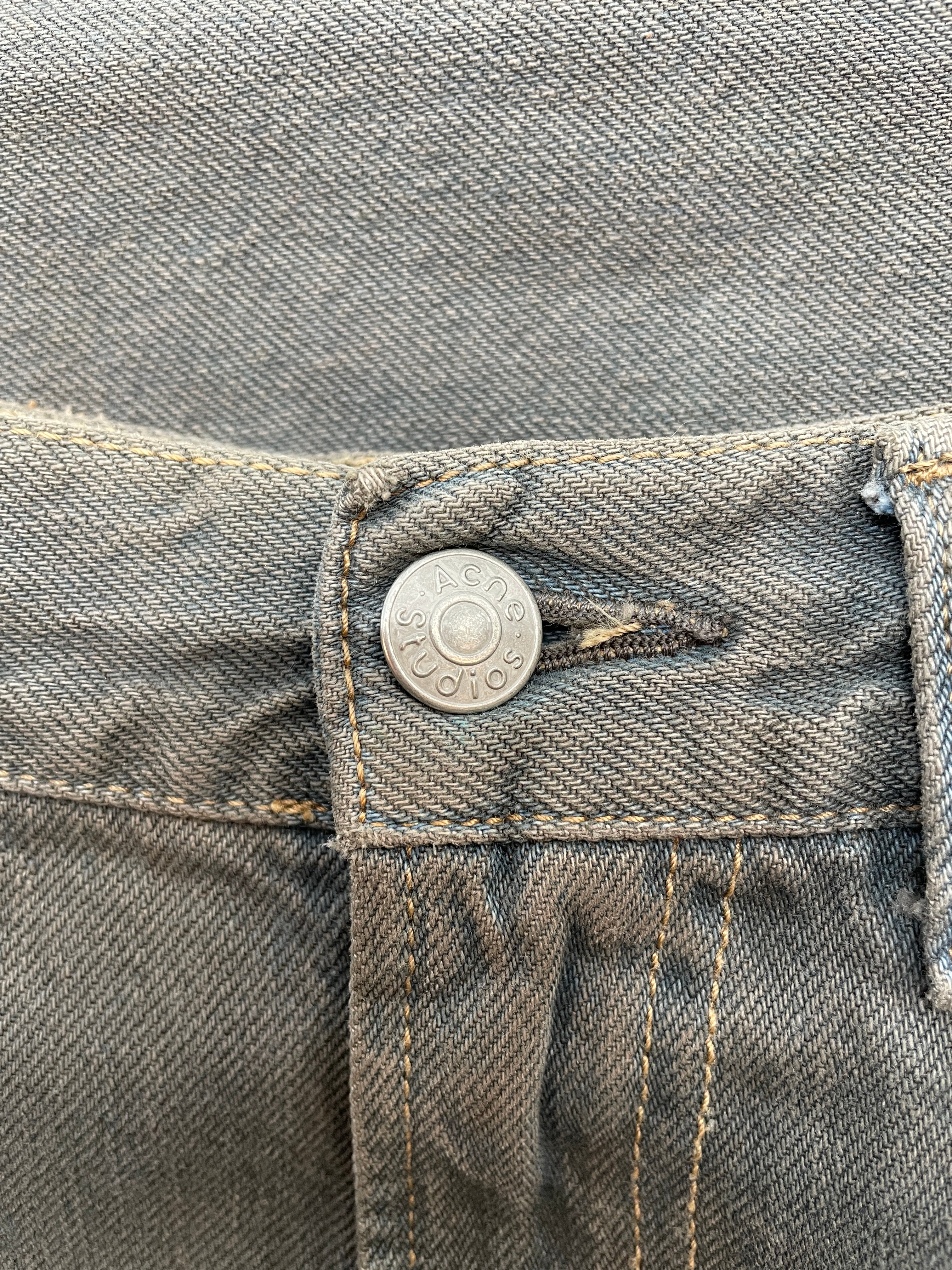 Acne Studios/Wide Leg Pants/42/Denim/GRY/rips/washed out grey/160/60a view 5