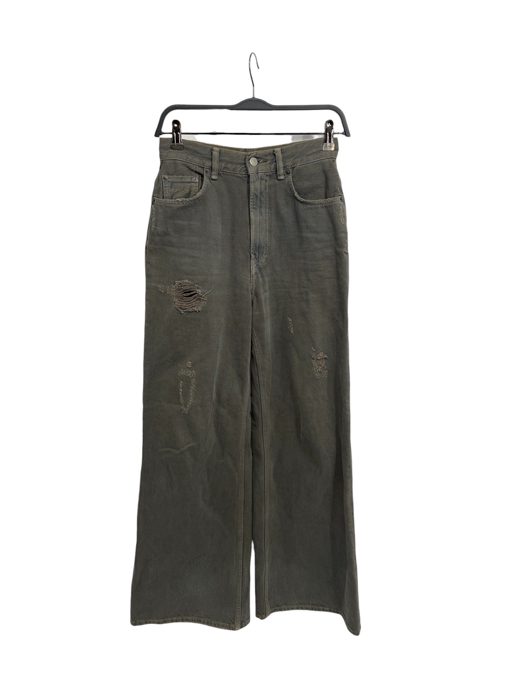 Acne Studios/Wide Leg Pants/42/Denim/GRY/rips/washed out grey/160/60a view 1