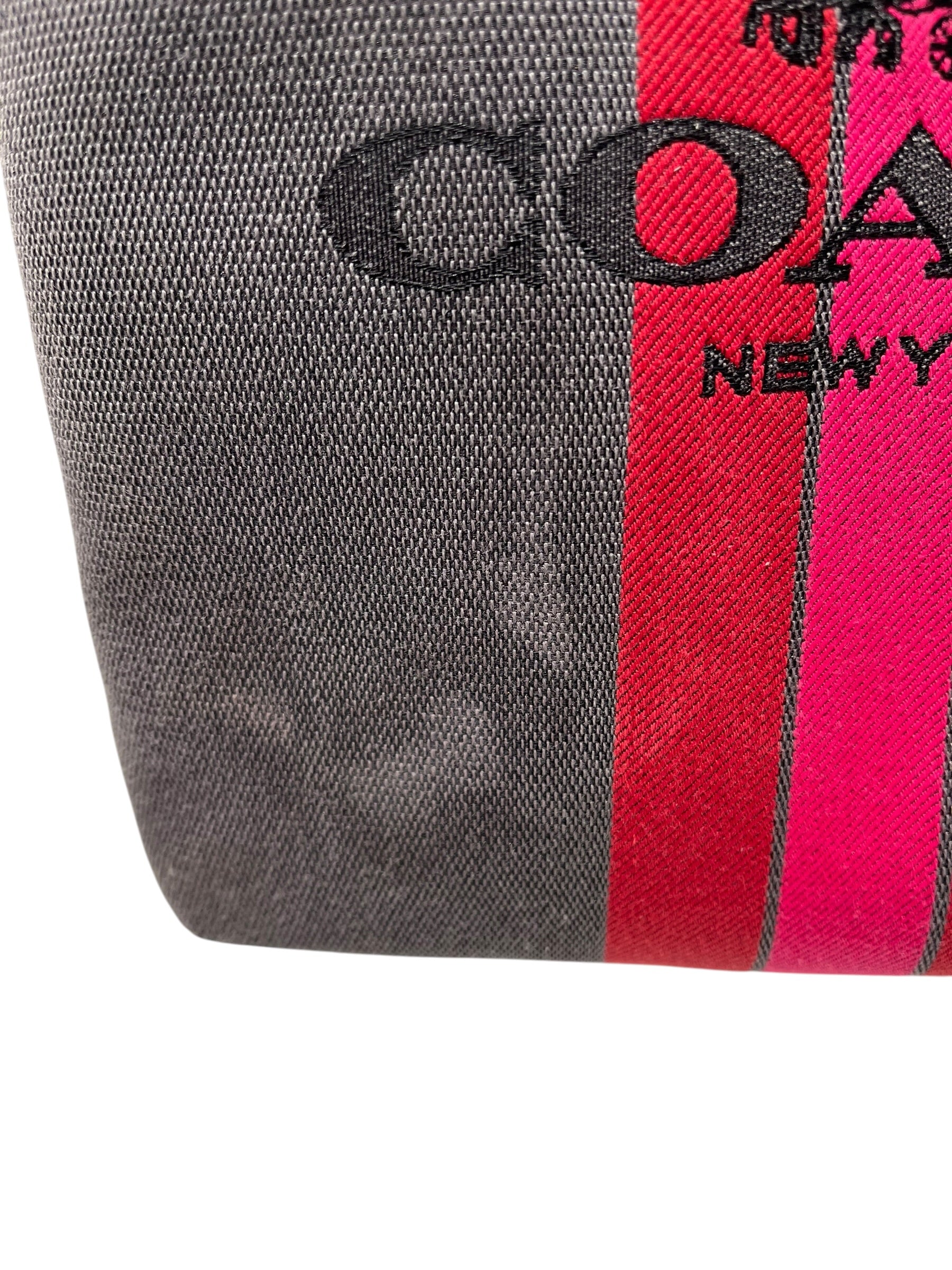 COACH/Cross Body Bag/Stripe/Cotton/BLK/Messenger Crossbody PNK RD view 6