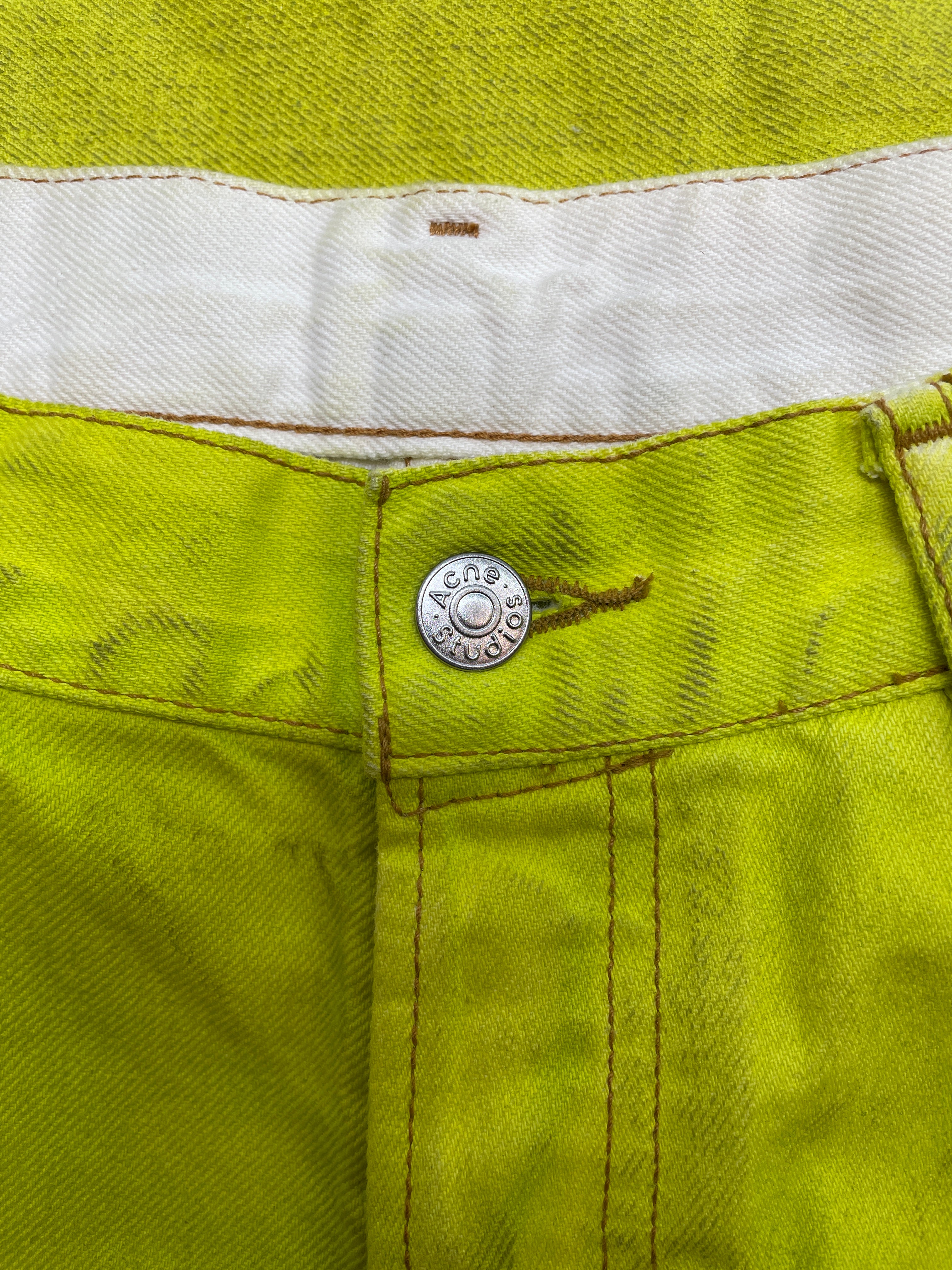Acne Studios/Straight Pants/40/Cotton/YEL/1981F FN TRAFFIC YELLOW view 5