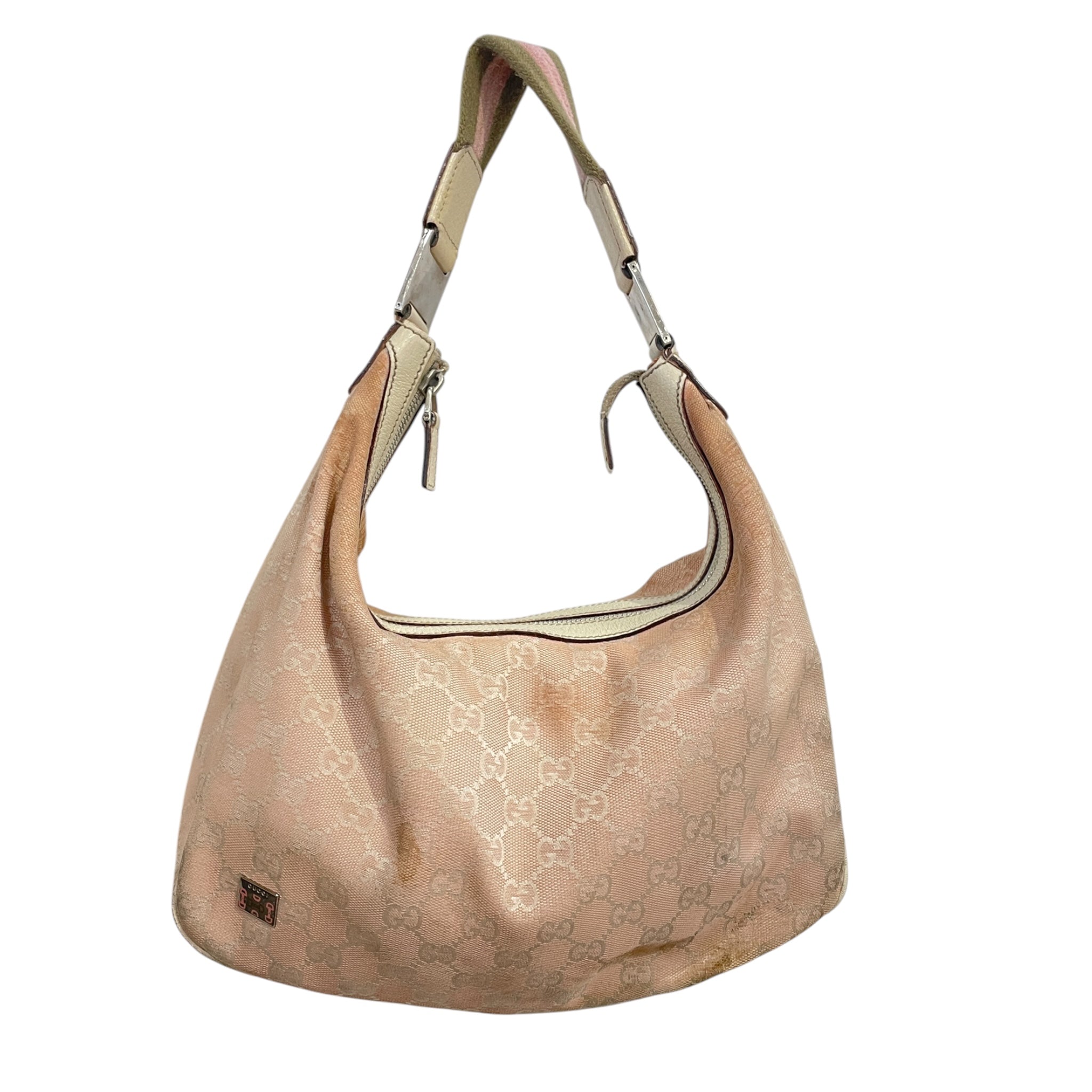 GUCCI/Hand Bag/Monogram/Cotton/PNK/Monogram Hobo Bag view 1