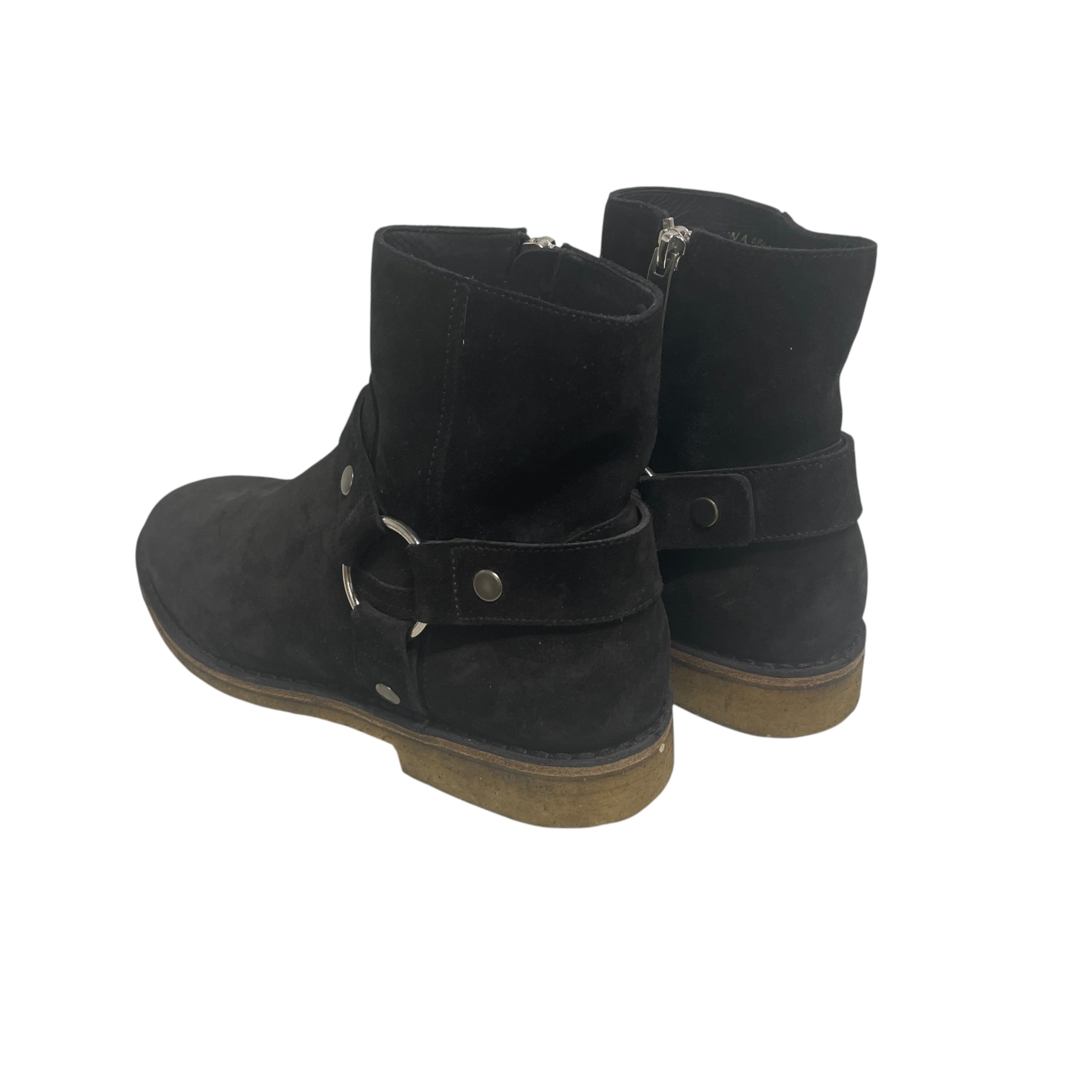 SAINT LAURENT/Boots/EU 40/Suede/BLK/HARNESS BOOT/NEVADA SUEDE view 2