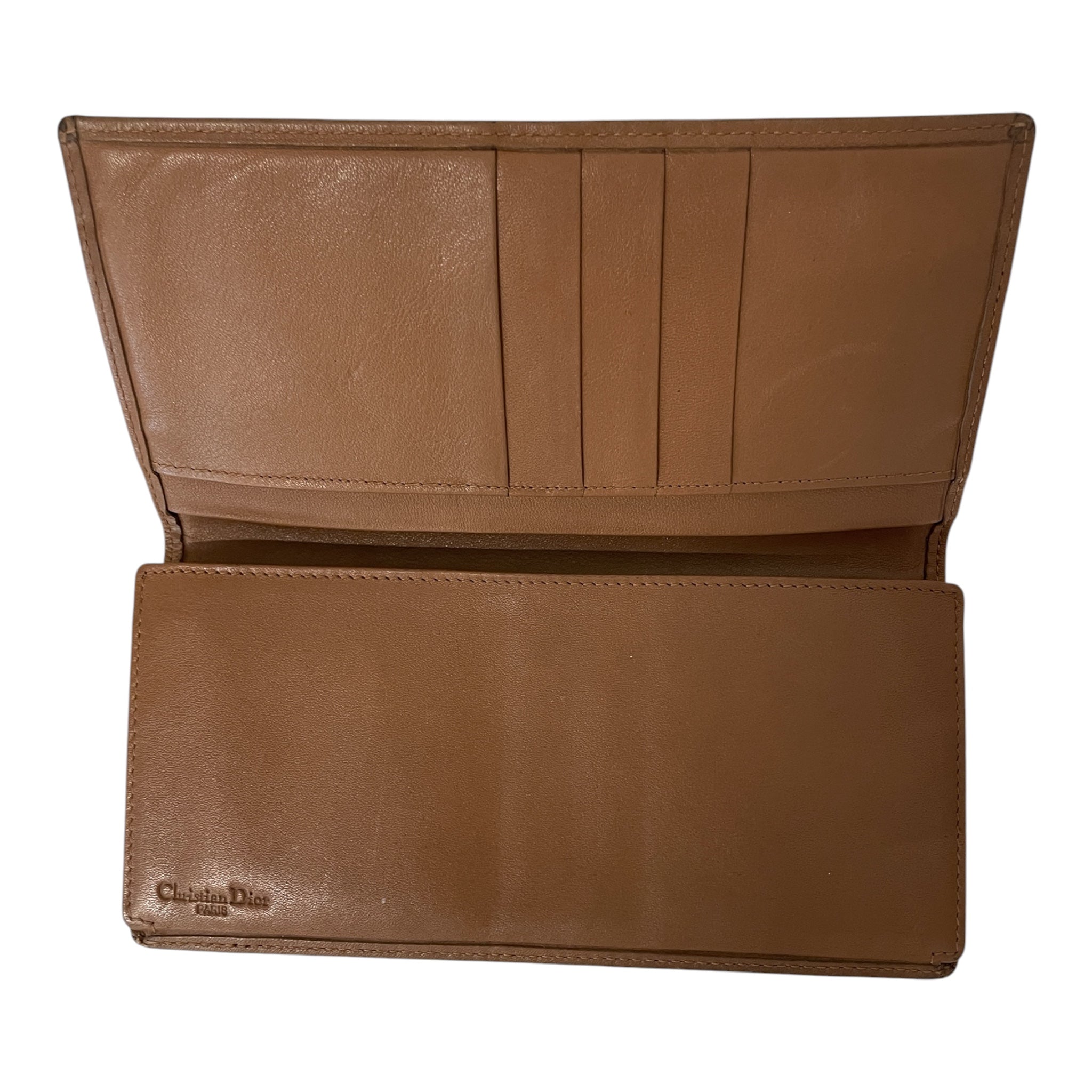 Christian Dior/Long Wallet/Monogram/Cotton/BRW/dior vintrage honeycomb wallet view 2
