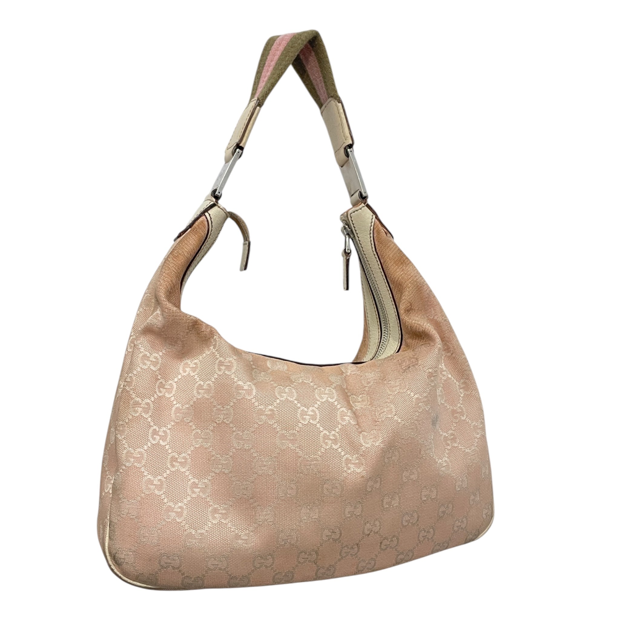 GUCCI/Hand Bag/Monogram/Cotton/PNK/Monogram Hobo Bag view 2