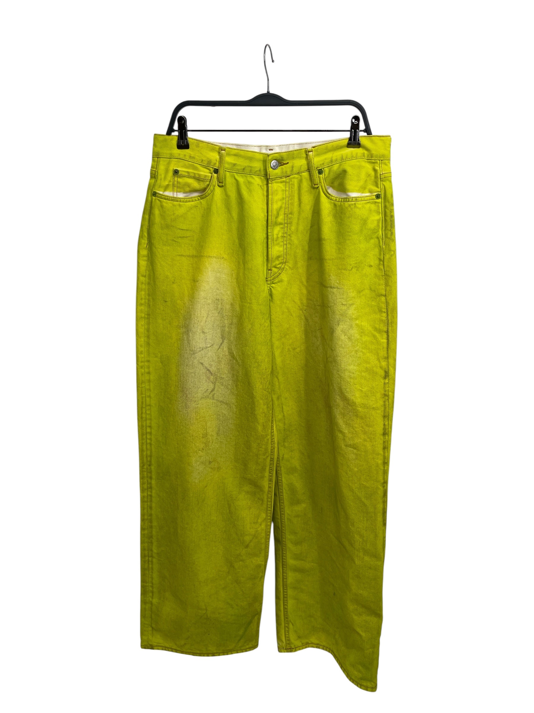 Acne Studios/Straight Pants/40/Cotton/YEL/1981F FN TRAFFIC YELLOW view 1