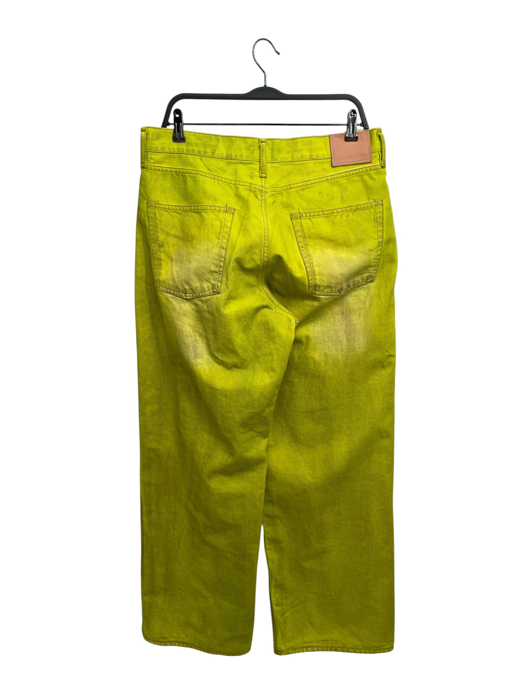 Acne Studios/Straight Pants/40/Cotton/YEL/1981F FN TRAFFIC YELLOW view 2