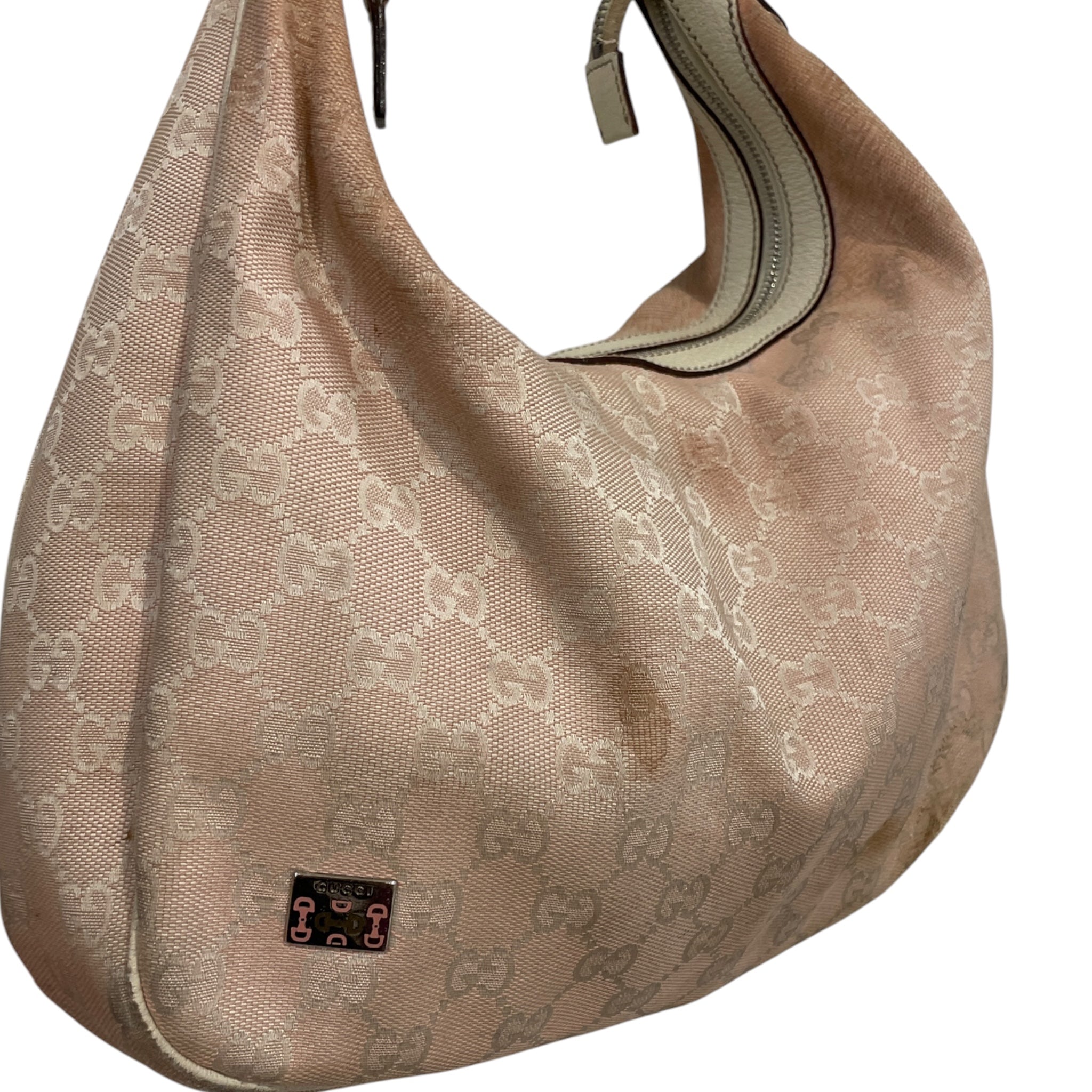 GUCCI/Hand Bag/Monogram/Cotton/PNK/Monogram Hobo Bag view 5