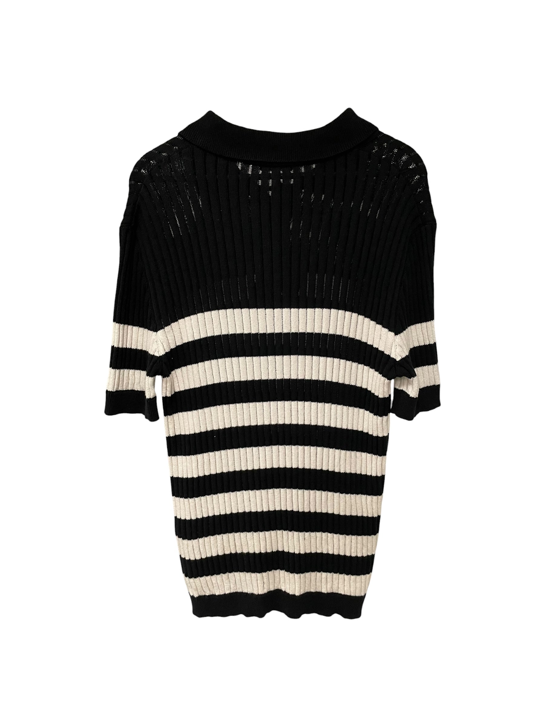 BALMAIN/Polo Shirt/XL/Cotton/BLK/Stripe/ view 2