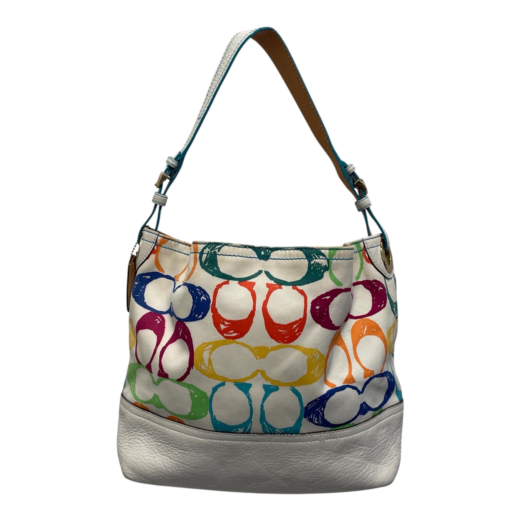 COACH/Hand Bag/Monogram/Cotton/WHT/2150 Multicolor Scribble view 1