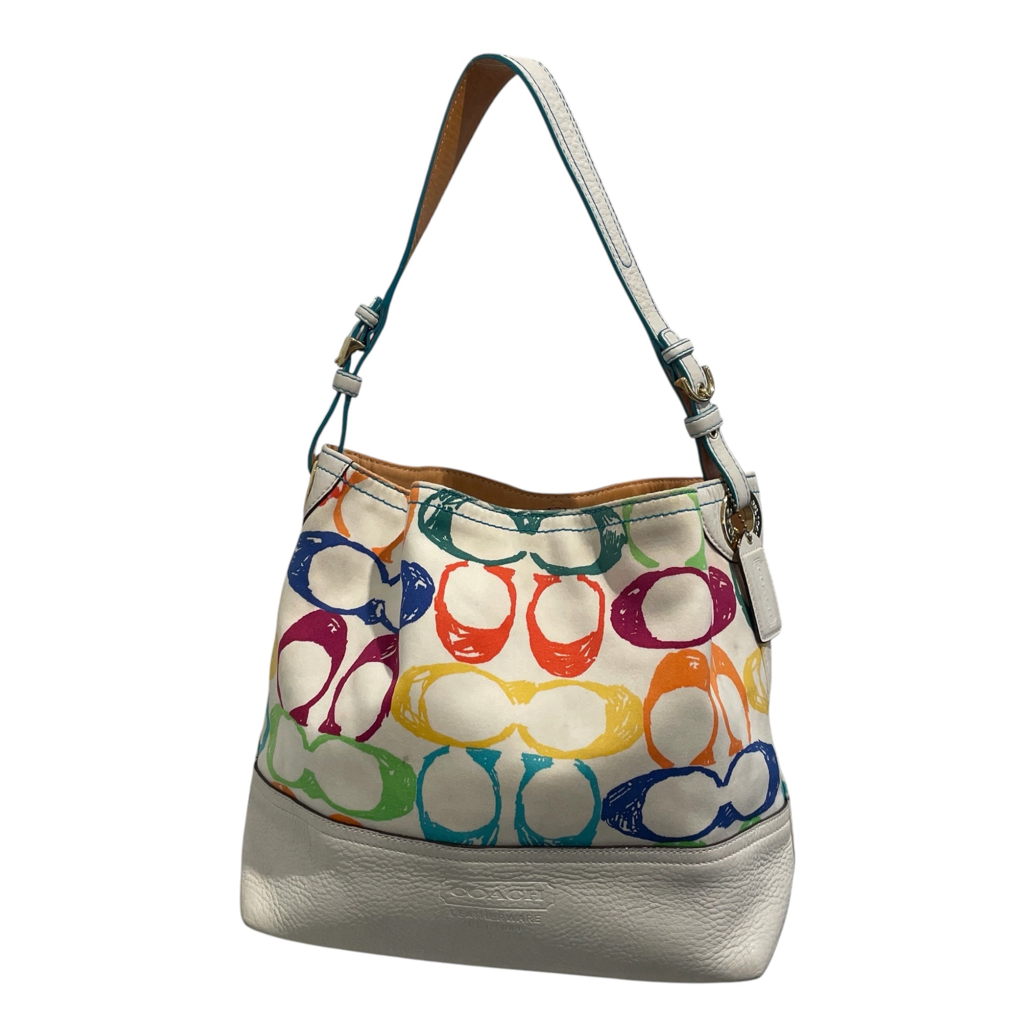 COACH/Hand Bag/Monogram/Cotton/WHT/2150 Multicolor Scribble view 2