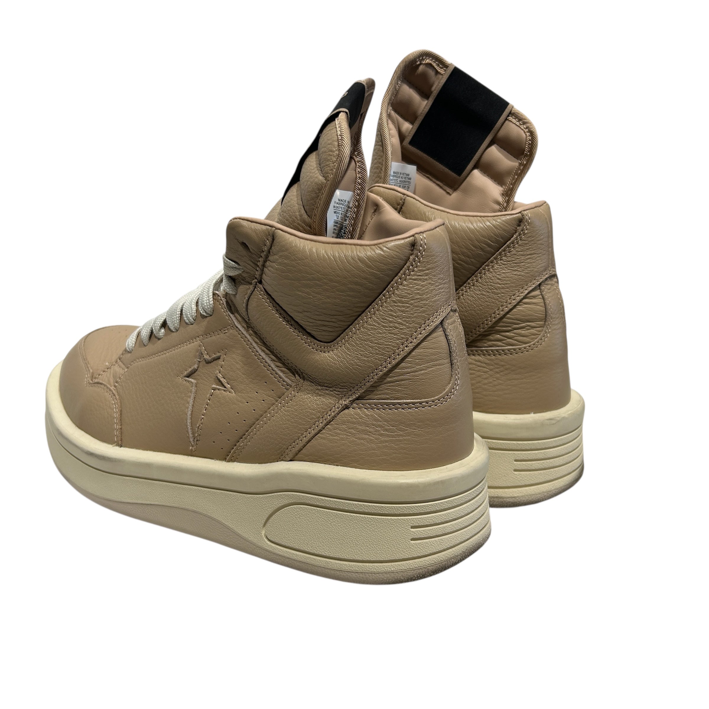RICK OWENS DRKSHDW/Hi-Sneakers/US 12/Leather/BEG/turbowpn view 2