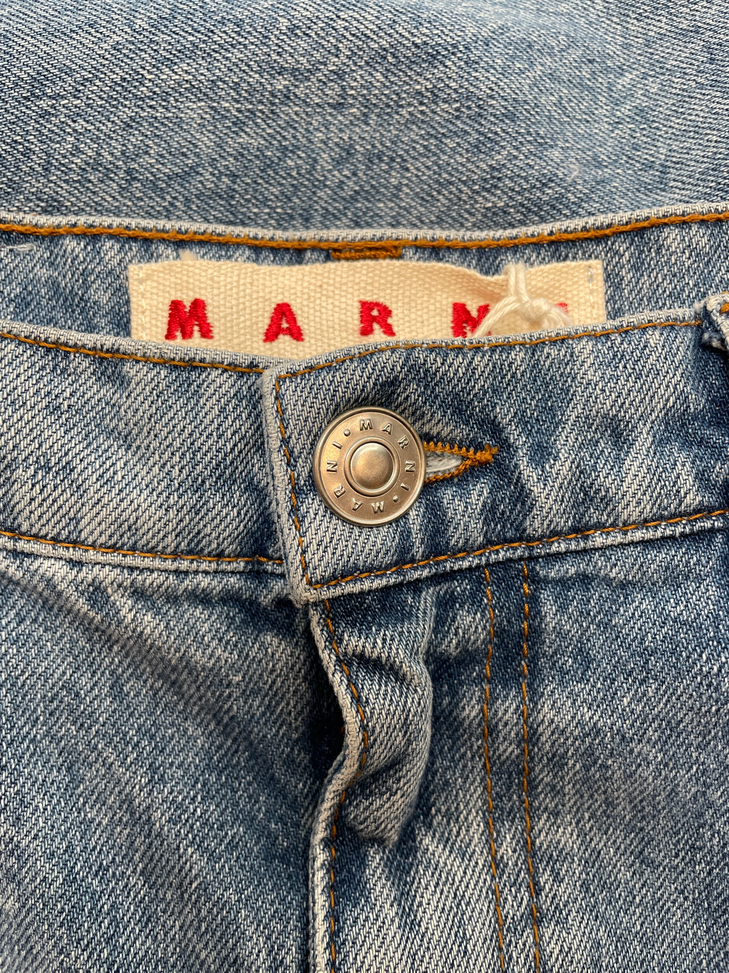 MARNI/Straight Pants/40/Denim/BLU/ORANGE WOOL HEART view 6