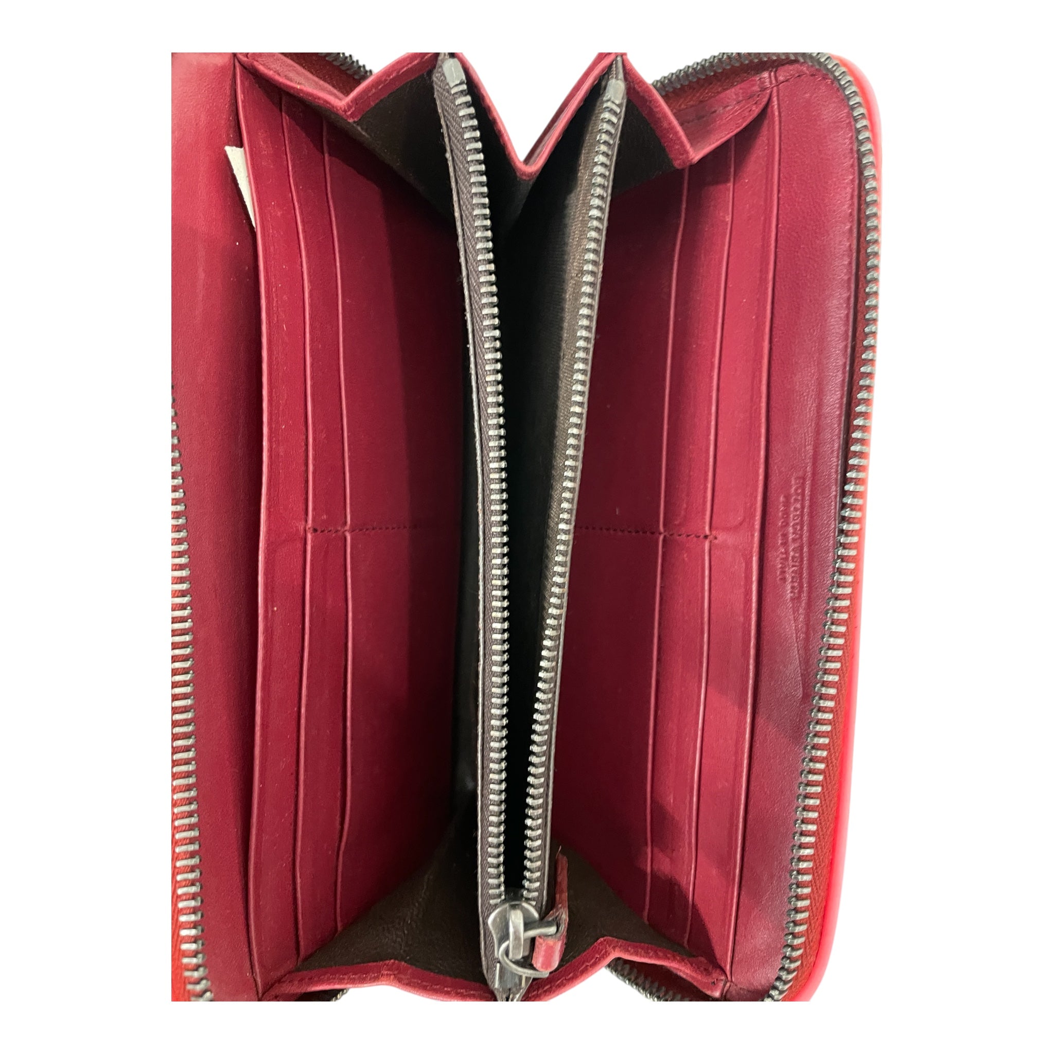 BOTTEGA VENETA/Long Wallet/S/Leather/RED/QRQ7DTK view 2