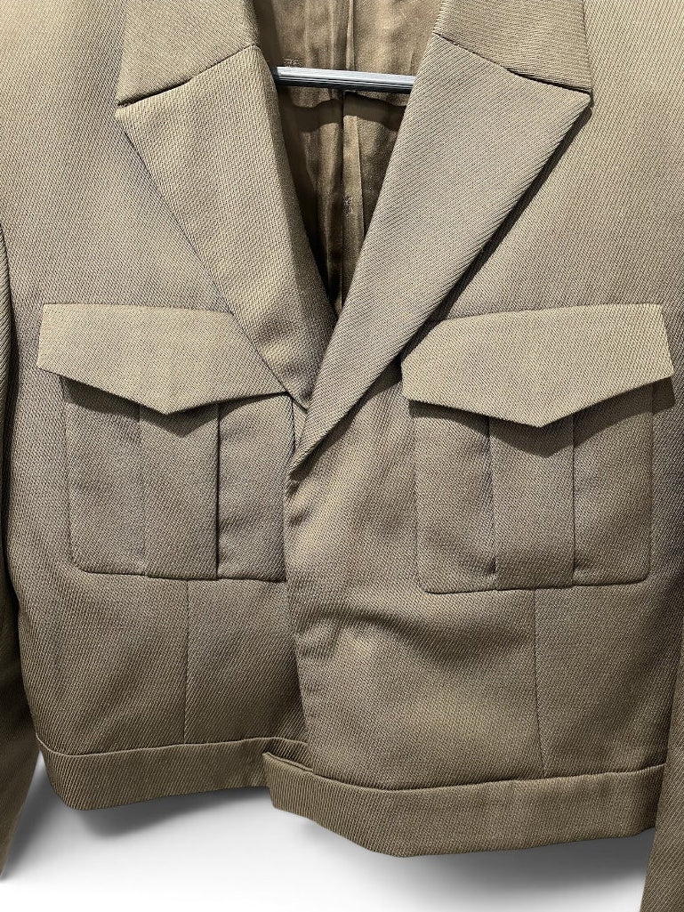 GIVENCHY/Jacket/48/Wool/KHK/RUNWAY CROPPED PADDED JKT view 5