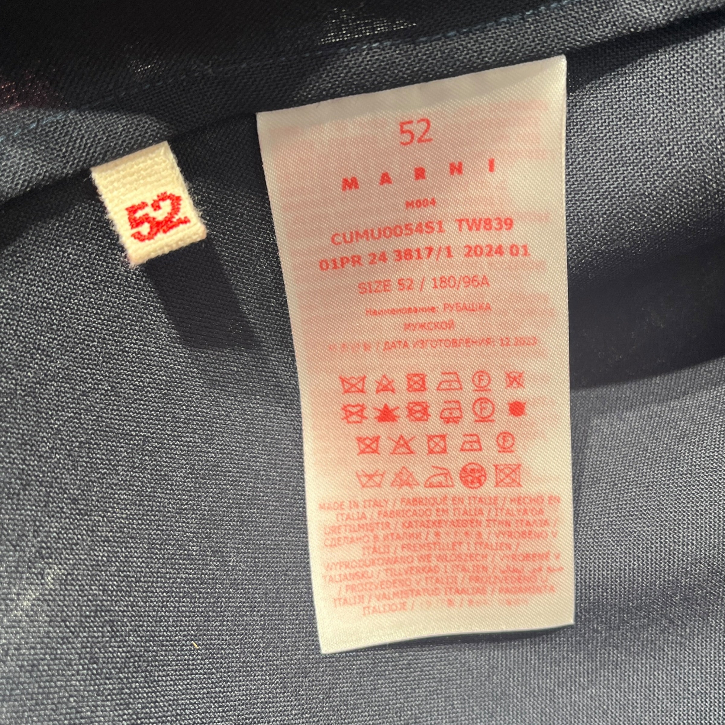 MARNI/Shirt/52/Cotton/NVY/WHITE STITCH ON POCKET view 4