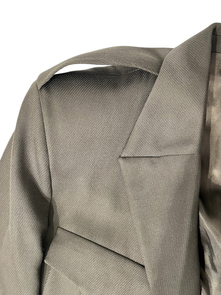 GIVENCHY/Jacket/48/Wool/KHK/RUNWAY CROPPED PADDED JKT view 4