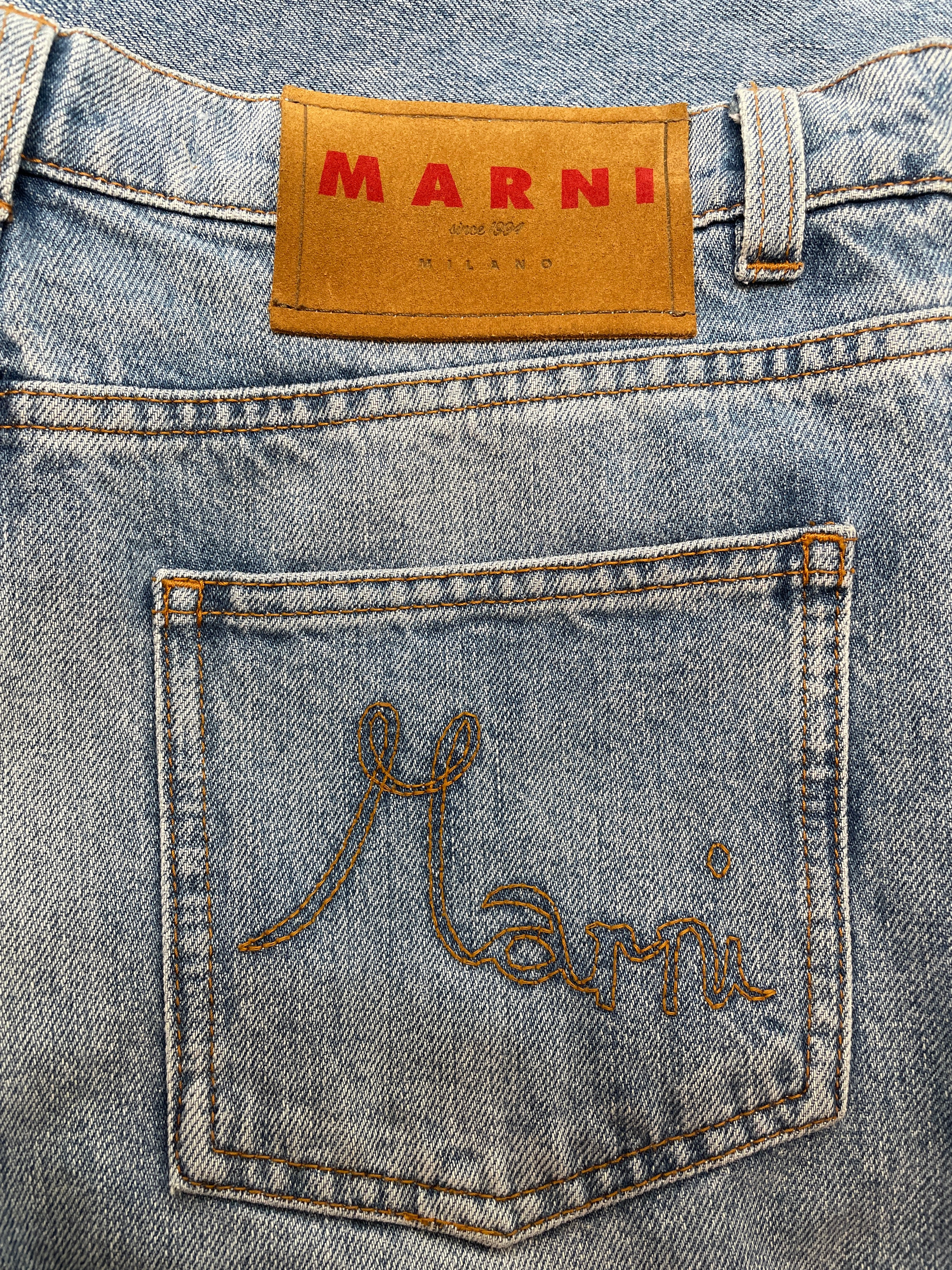 MARNI/Straight Pants/40/Denim/BLU/ORANGE WOOL HEART view 4