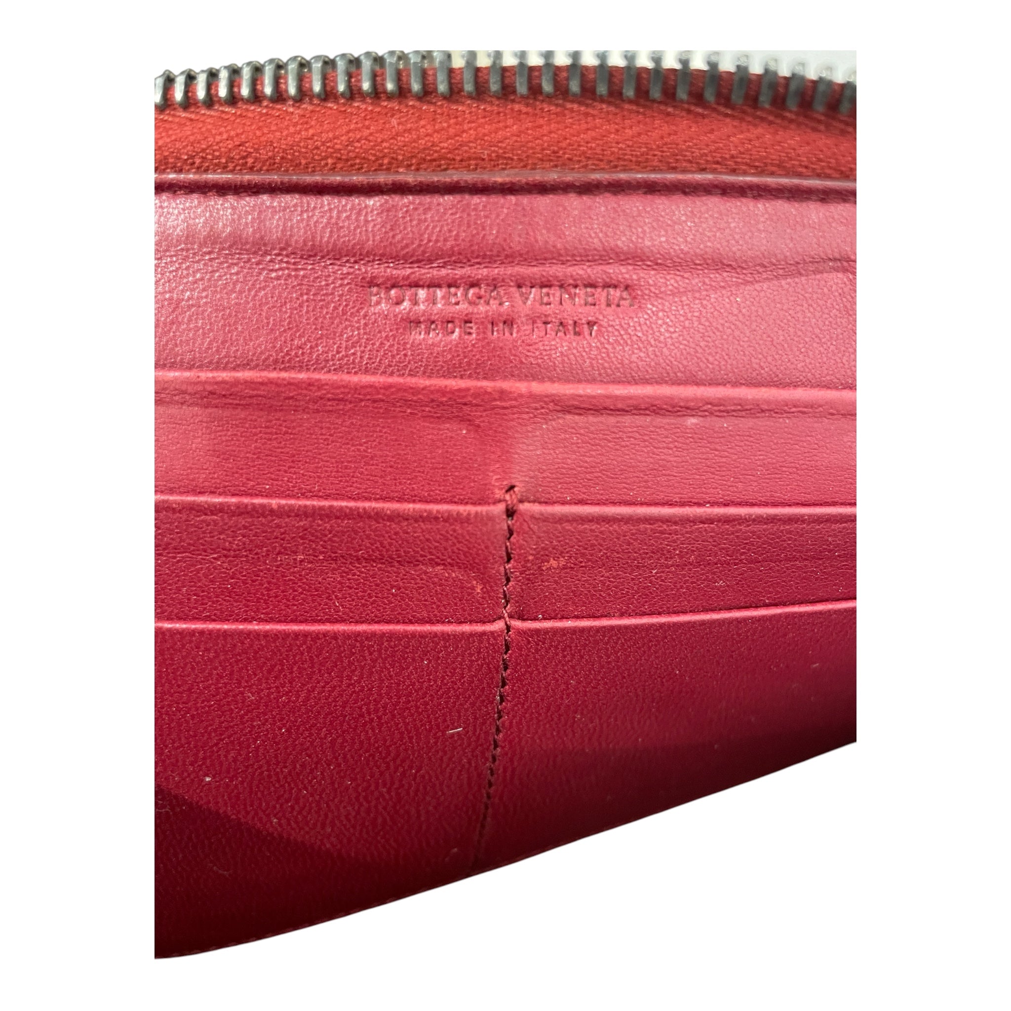BOTTEGA VENETA/Long Wallet/S/Leather/RED/QRQ7DTK view 3