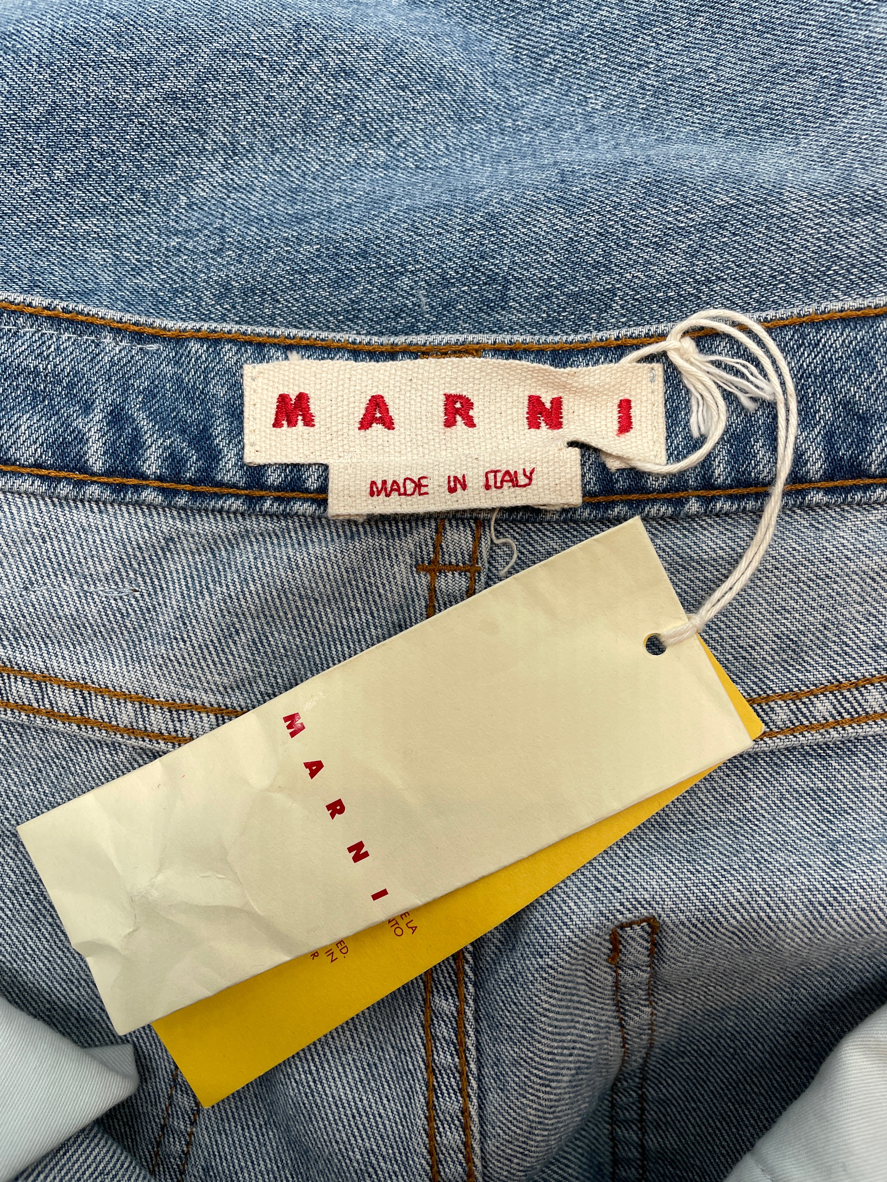 MARNI/Straight Pants/40/Denim/BLU/ORANGE WOOL HEART view 7