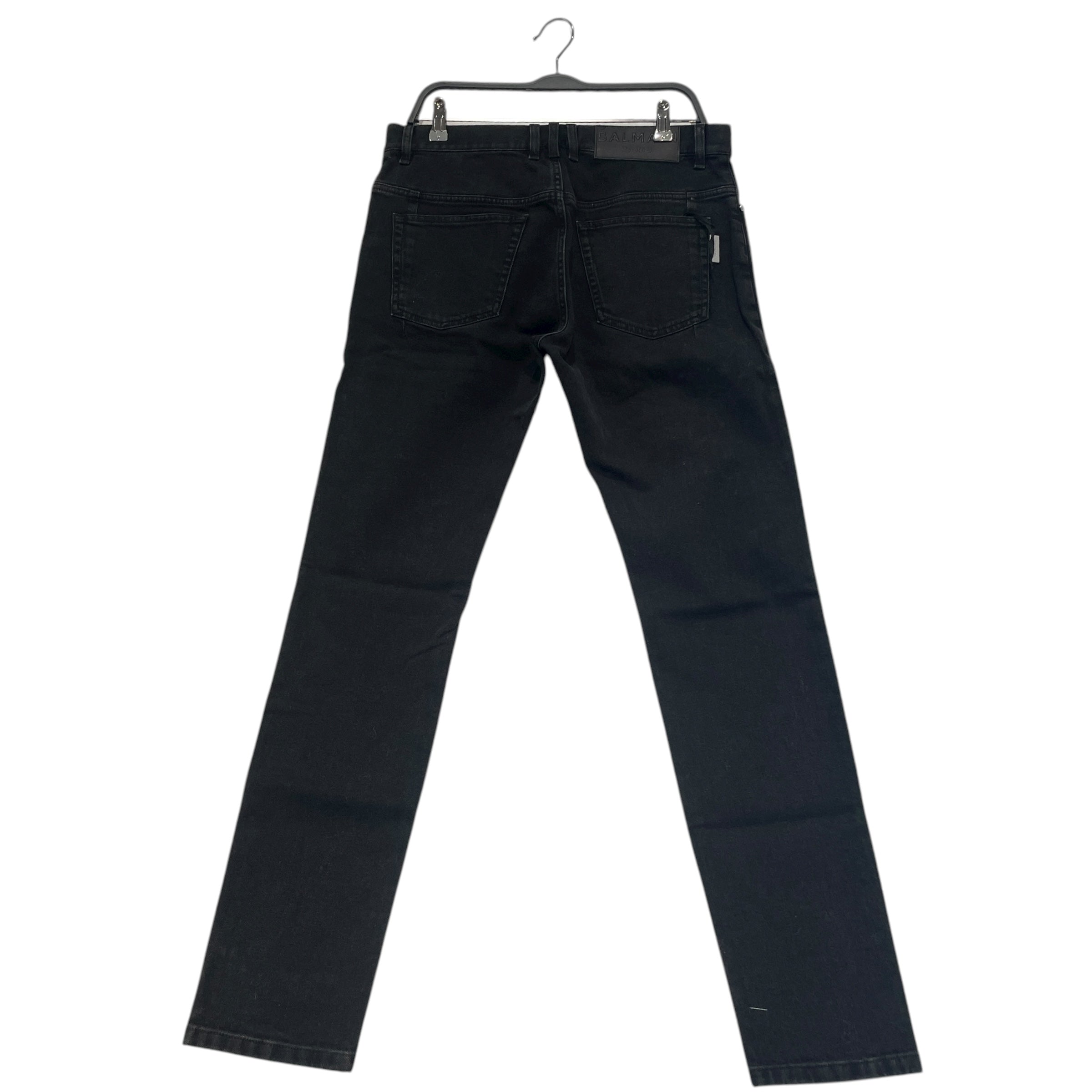 BALMAIN/Skinny Pants/32/Denim/BLK/ view 3