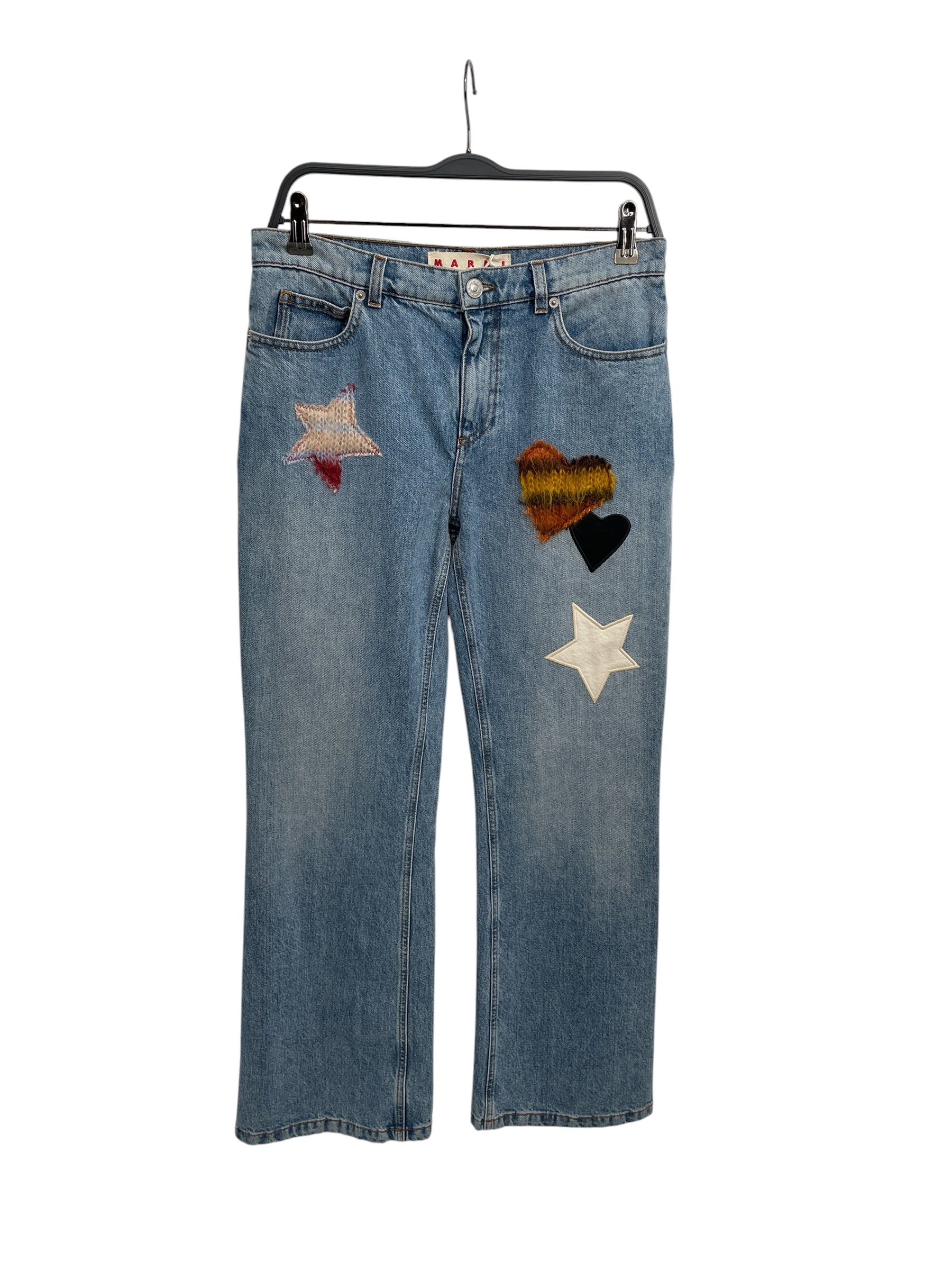MARNI/Straight Pants/40/Denim/BLU/ORANGE WOOL HEART view 1