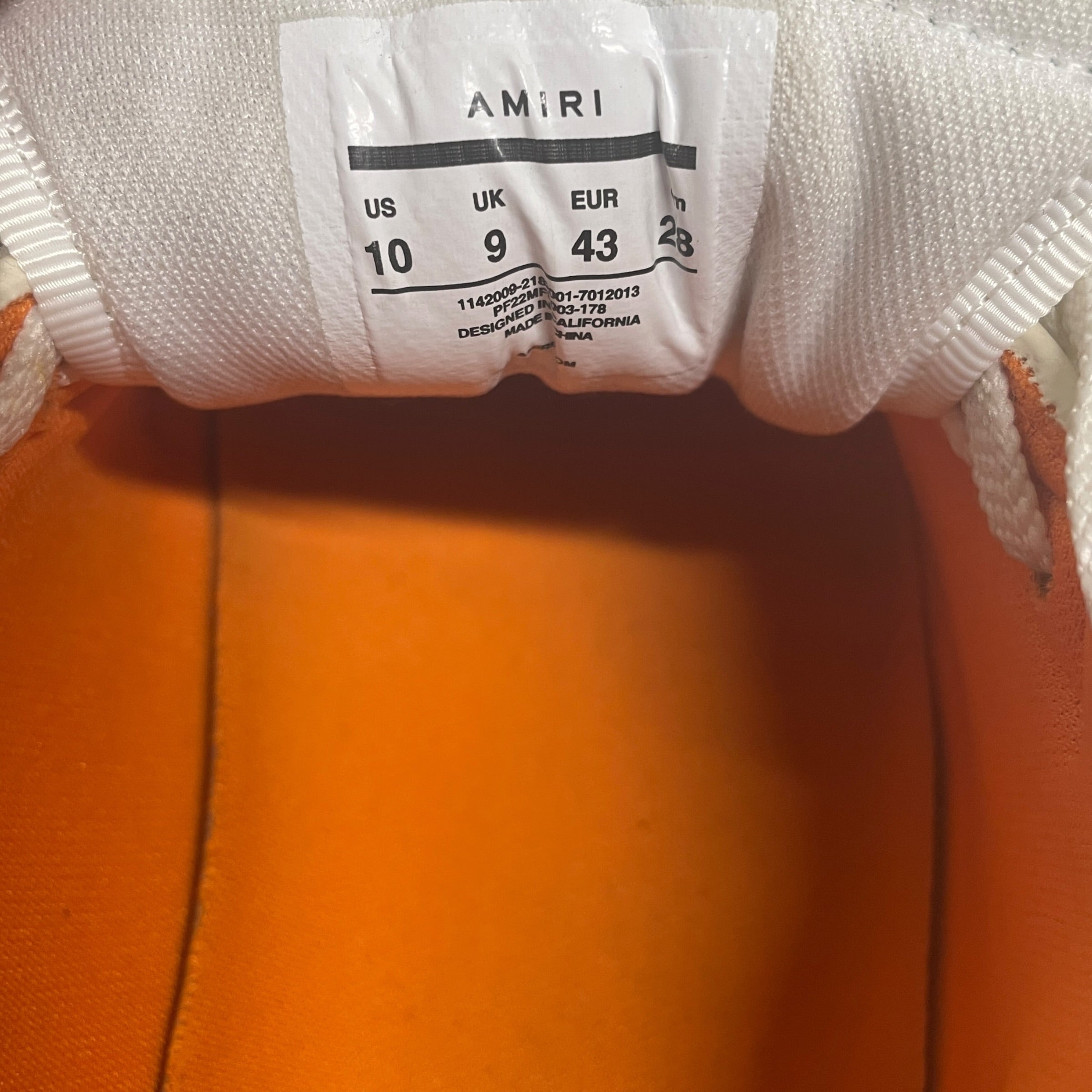 AMIRI/Low-Sneakers/US 10/Cotton/ORN/SKELETON FEET view 4