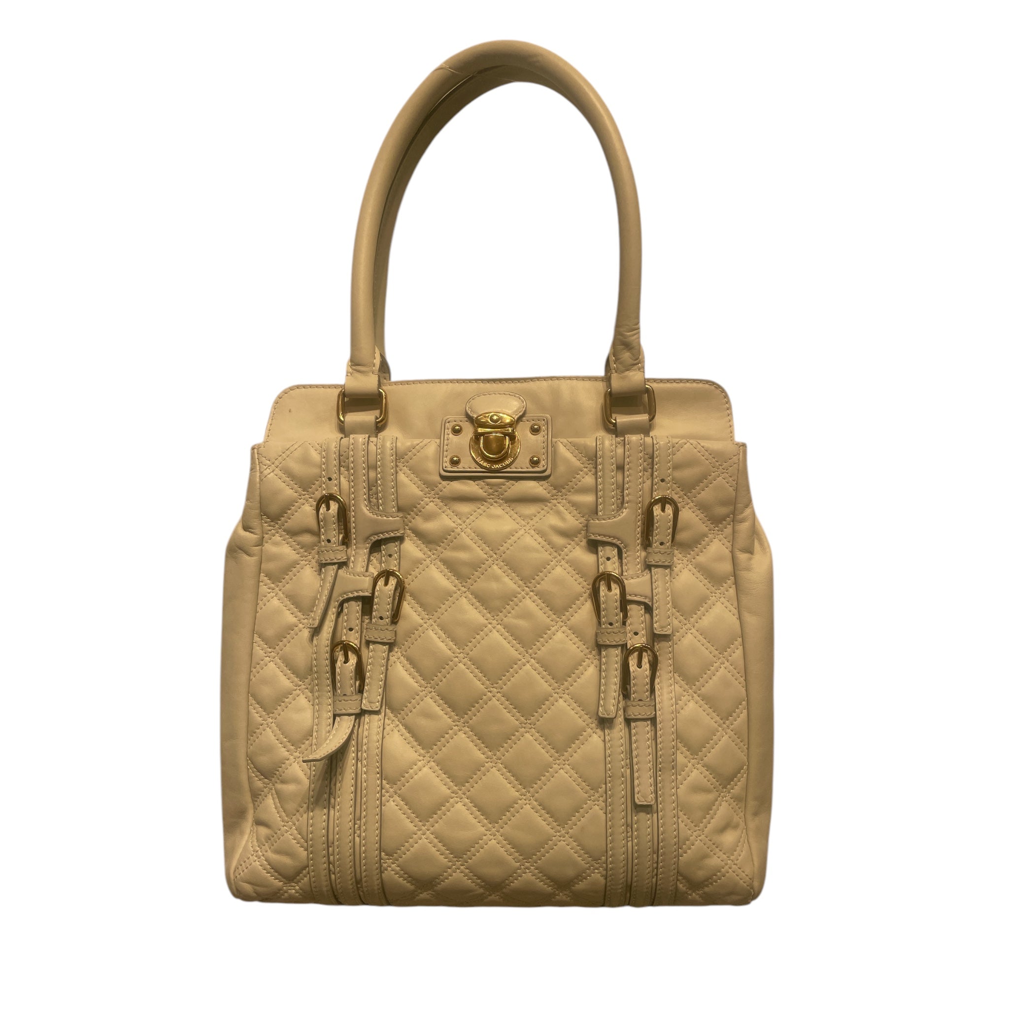 MARC JACOBS/Tote Bag/L/Leather/CRM/ view 1