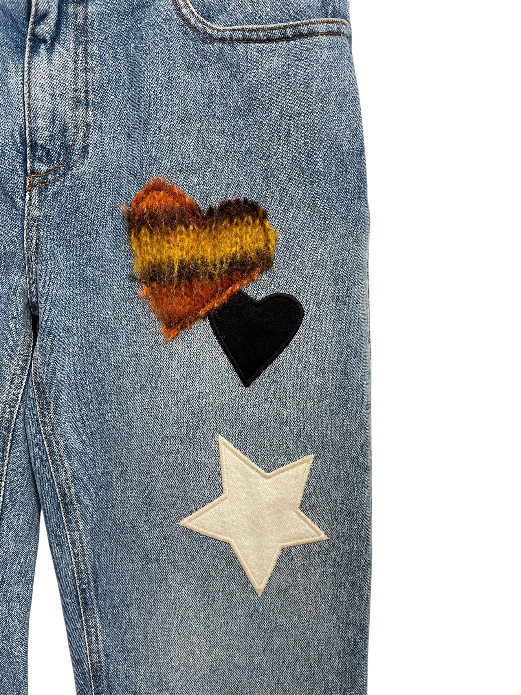 MARNI/Straight Pants/40/Denim/BLU/ORANGE WOOL HEART view 2