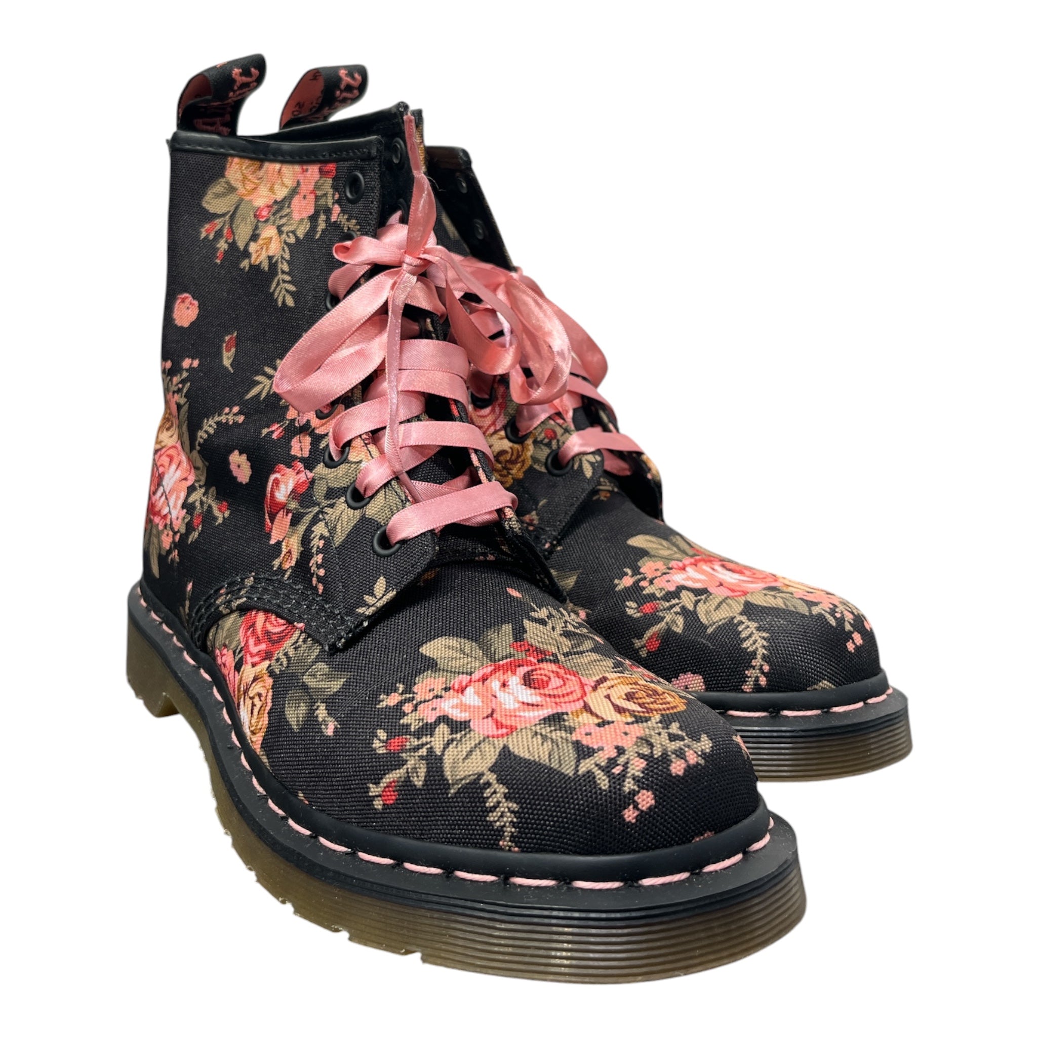 Dr.Martens/Boots/US 9/Floral Pattern/Cotton/MLT/PINK/YELROSES view 1