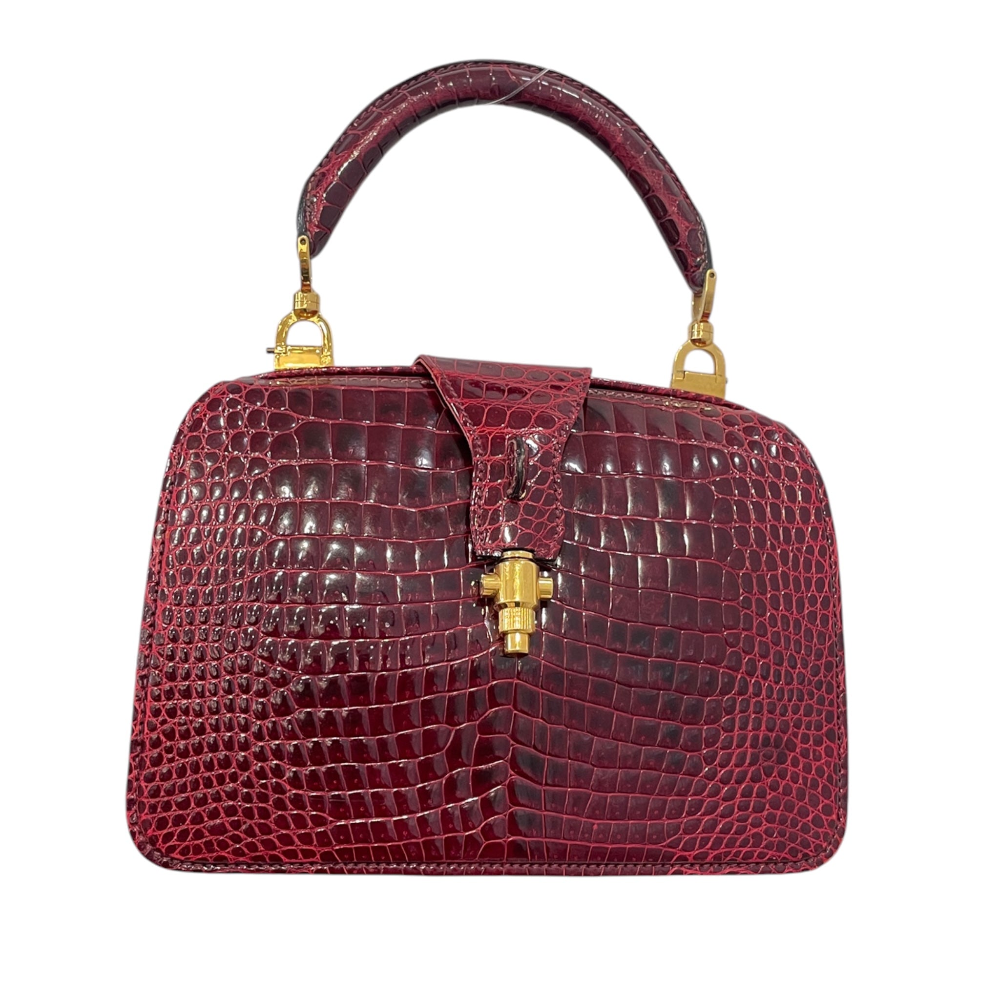 GUCCI/Hand Bag/Leather/BRD/Crocodile w/ Gold Hardware view 1
