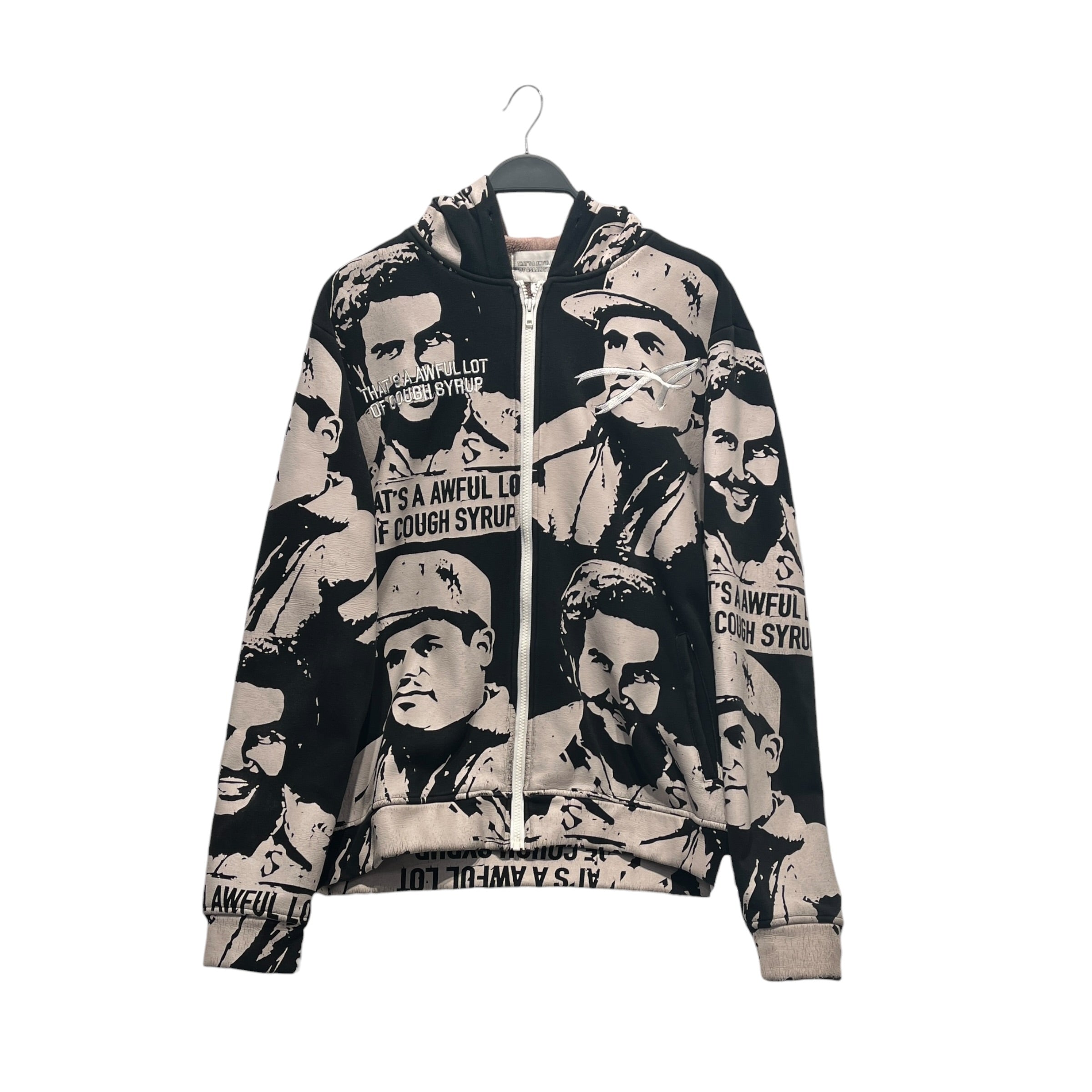 That's a Awful Lot of Cough Syrup/Zip Up Hoodie/XL/All Over Print/Polyester/BLK/ASAALI FACES HOODIE view 1