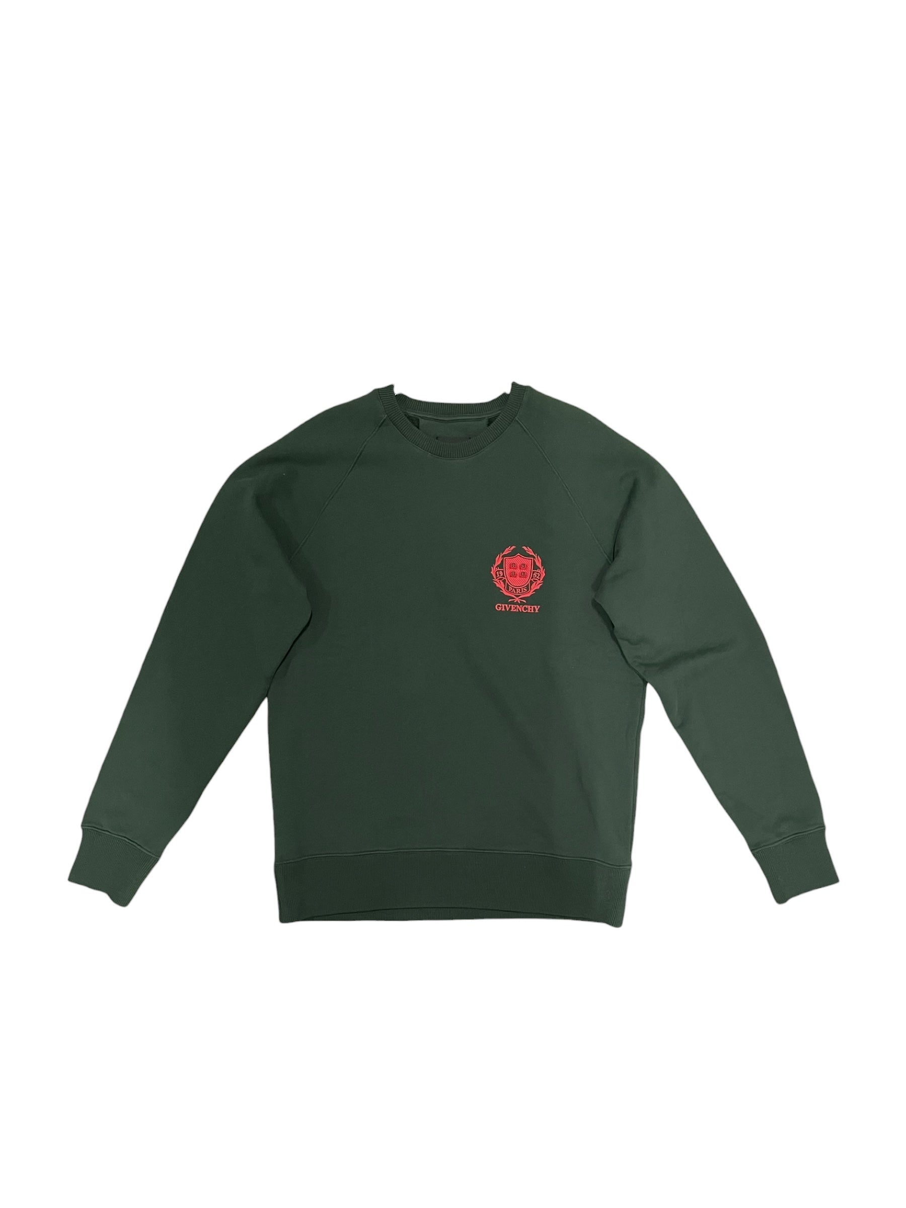 GIVENCHY/Sweatshirt/S/Cotton/GRN/UNIVERISTY CREST CREWNECK view 1